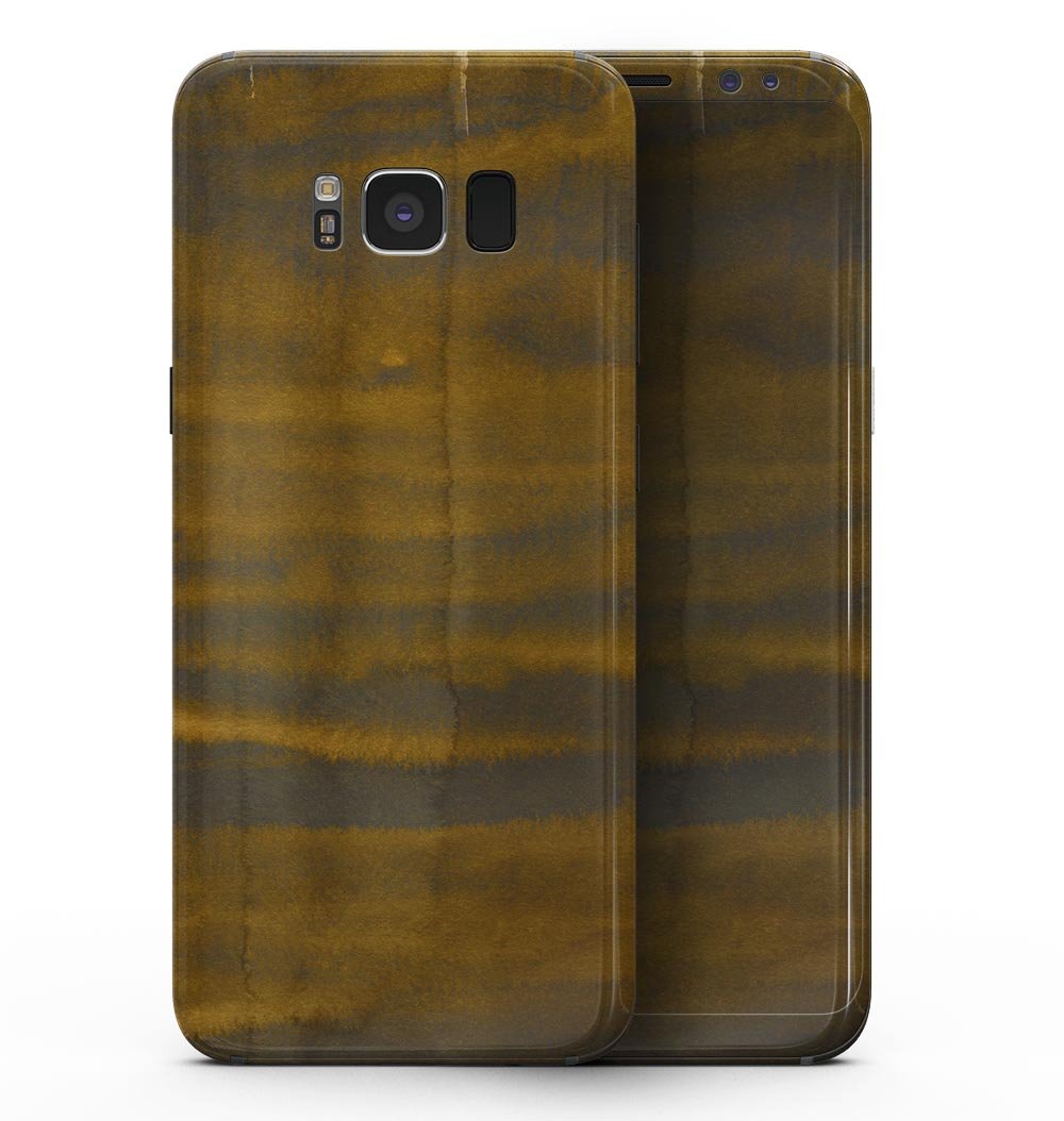 Golden Cliff Reflection skin kit for Samsung Galaxy S8, showcasing a vibrant design with premium vinyl material.