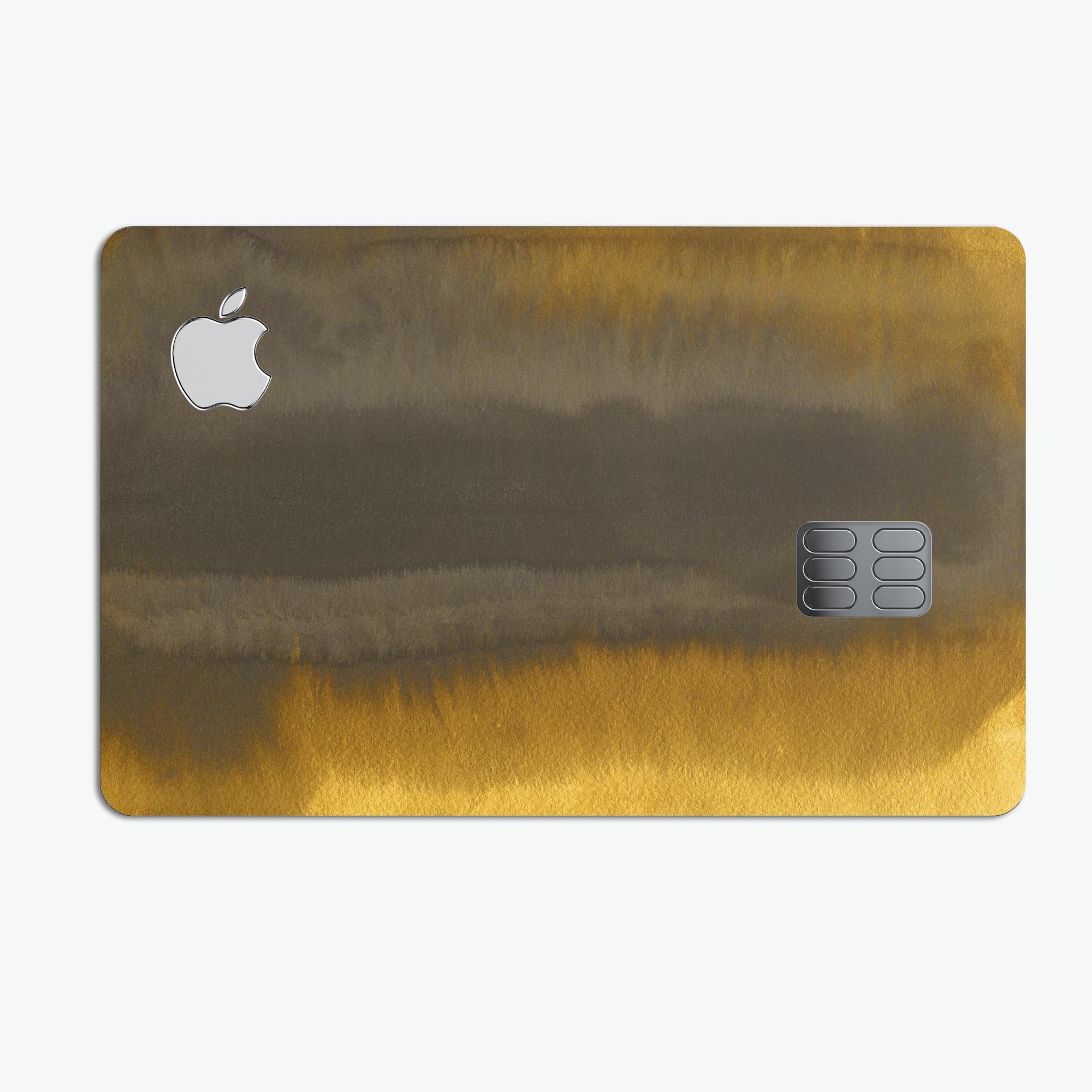 Golden Corners V2 decal skin kit for Apple Card, showcasing premium vinyl material and sleek design options.