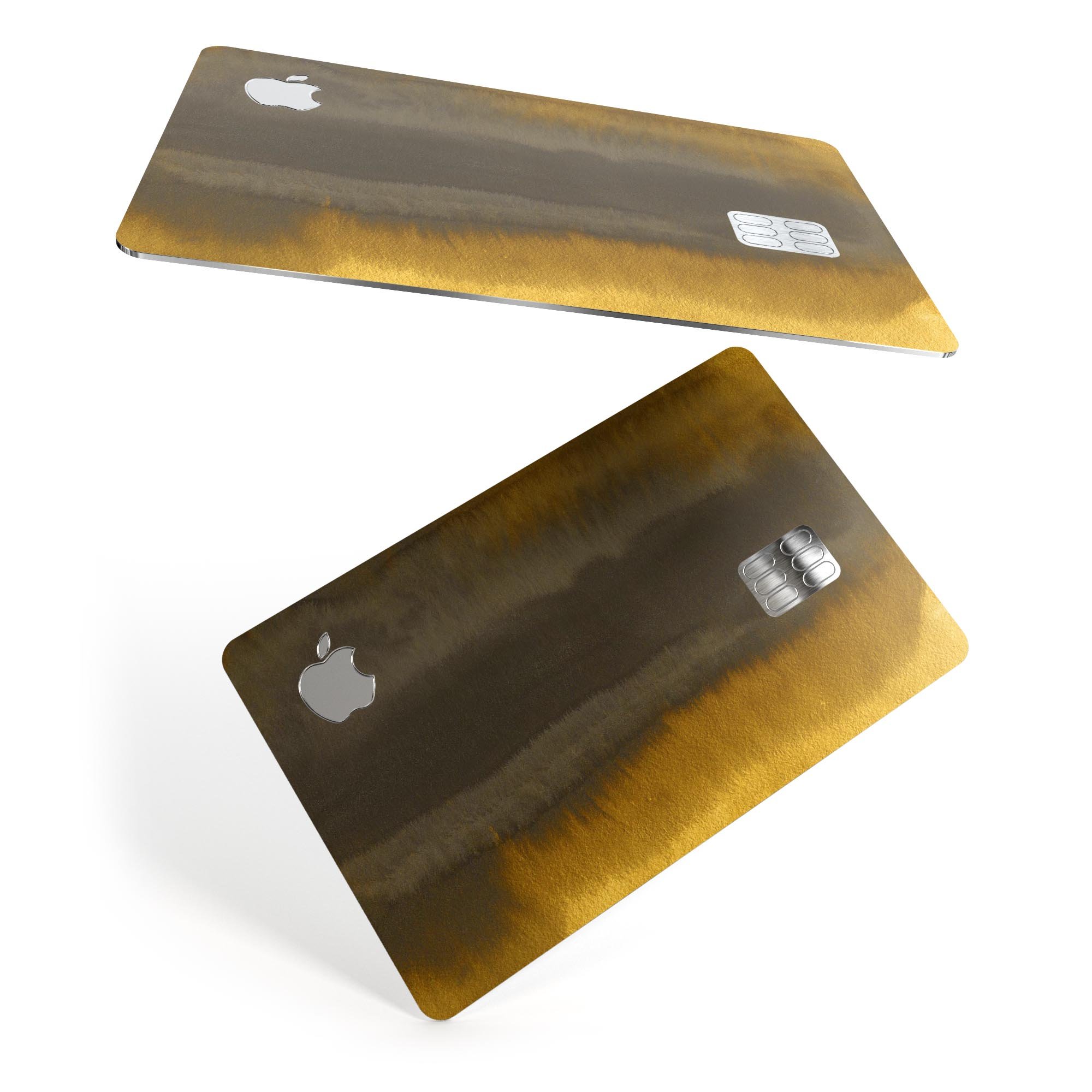 Golden Corners V2 decal skin kit for Apple Card, showcasing premium vinyl material and sleek design options.