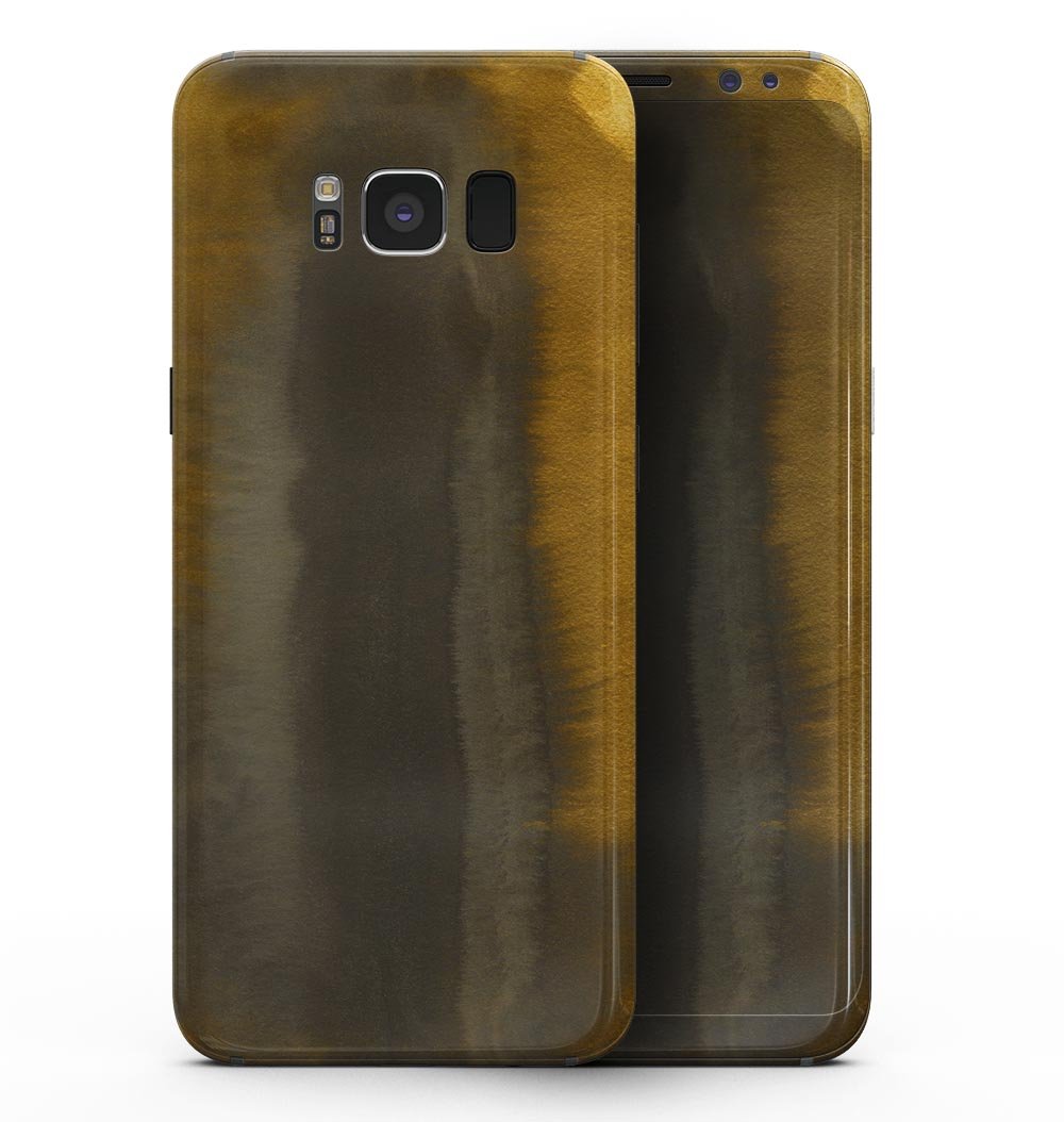 Golden Corners V2 full-body skin kit for Samsung Galaxy S8, showcasing its premium vinyl material and stylish design.