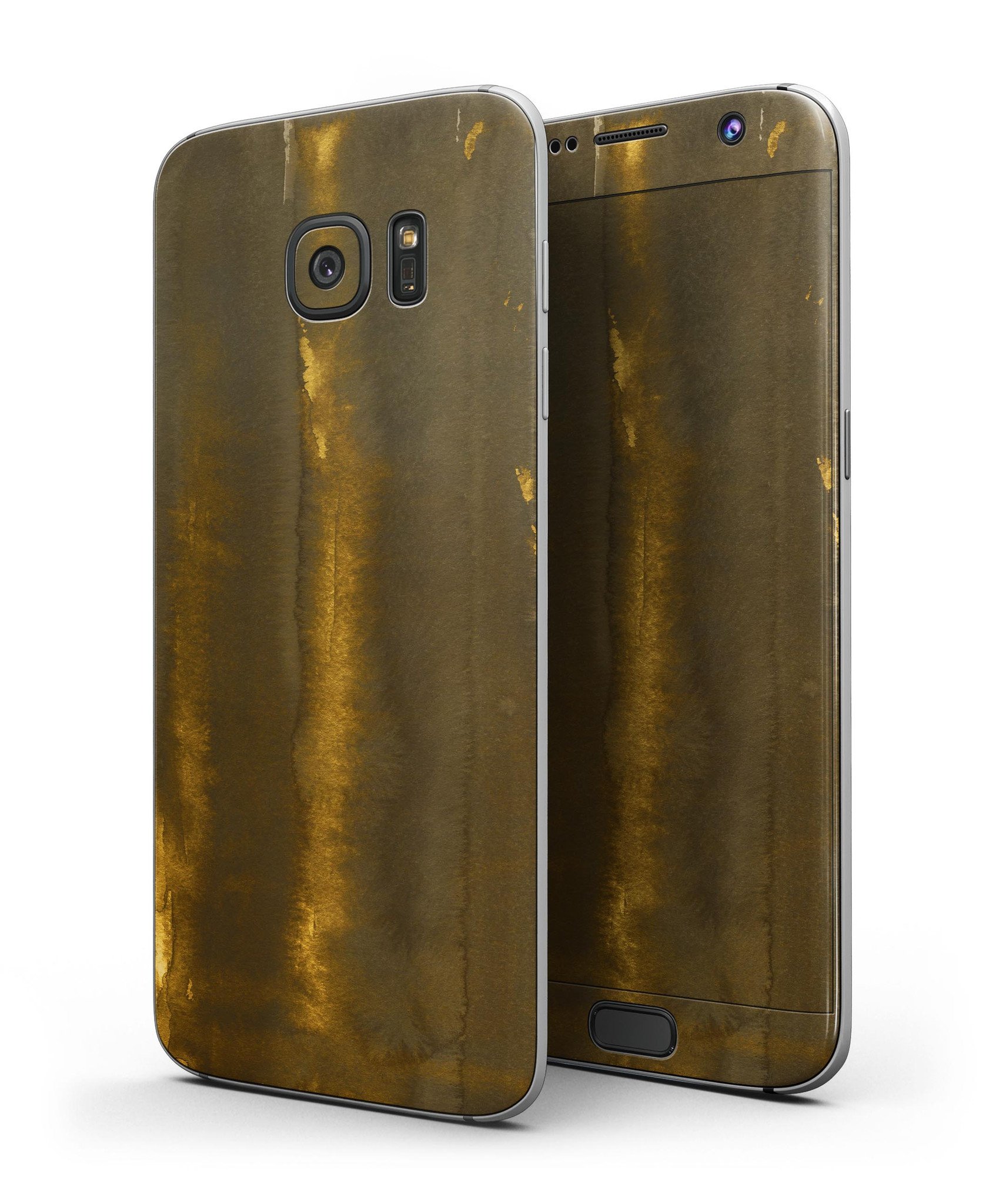 Golden Forest Field Full Body Skin-Kit for Samsung Galaxy S7, showcasing its stylish design and premium vinyl material.