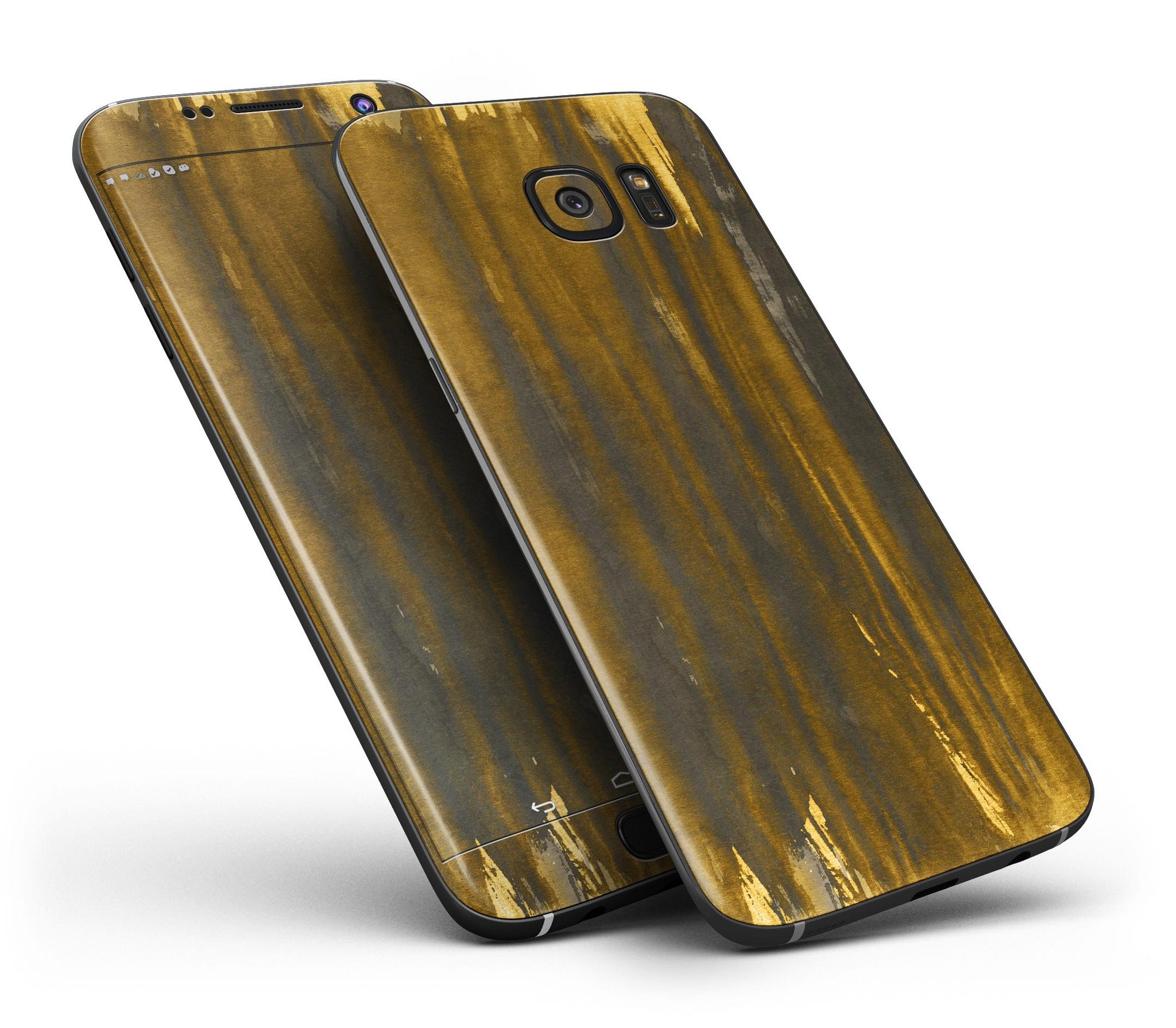 Golden Maple Tree Lines skin kit for Samsung Galaxy S7, showcasing vibrant design and full-body coverage.