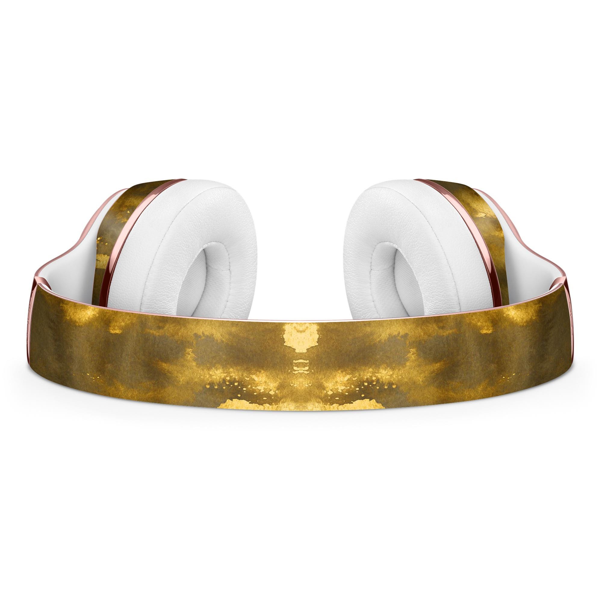 Golden Smoked Feathers Full-Body Skin Kit for Beats by Dre Solo 3, showcasing a stylish design that protects headphones.