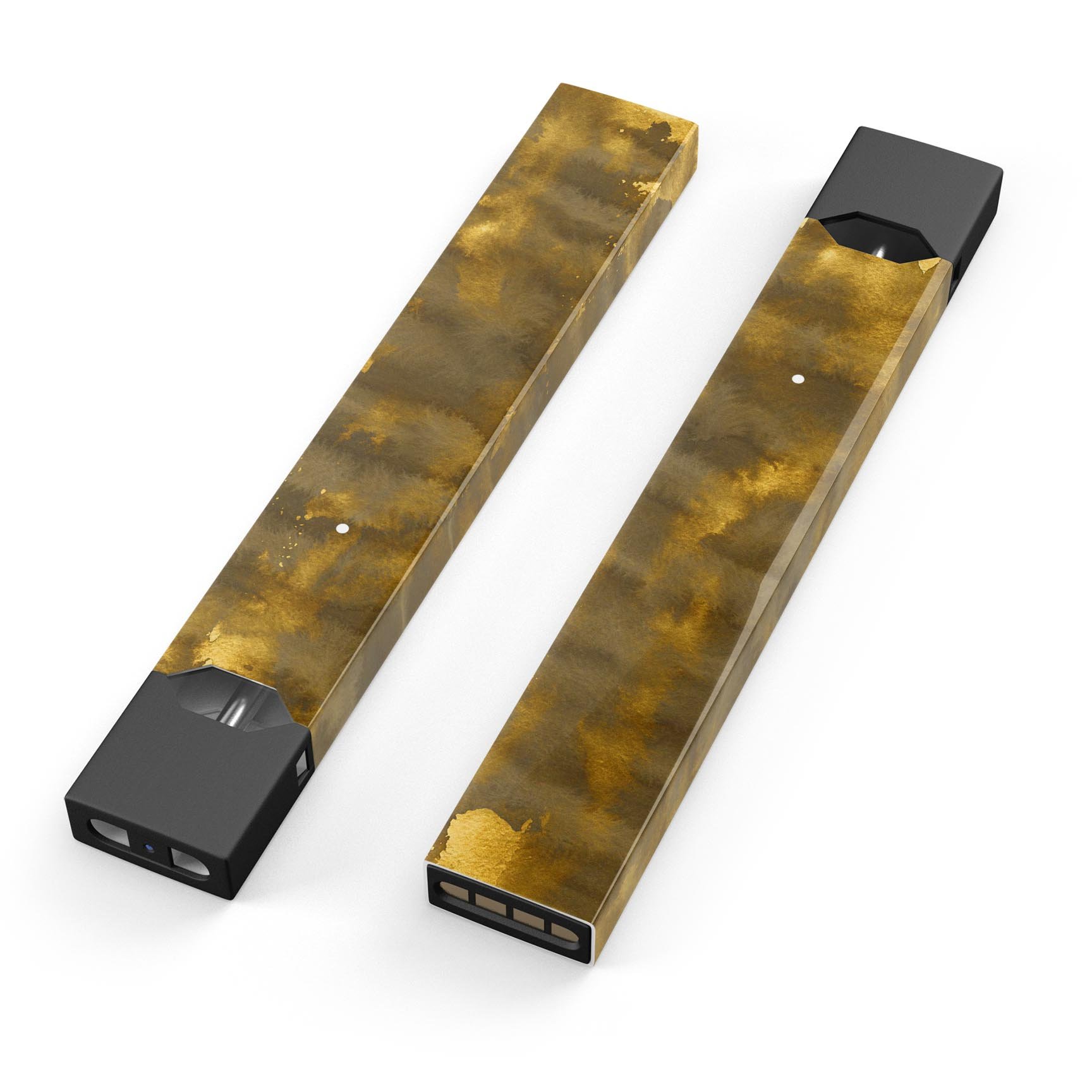 Golden Smoked Feathers skin-wrap sticker for JUUL device, showcasing its vibrant design and protective features.