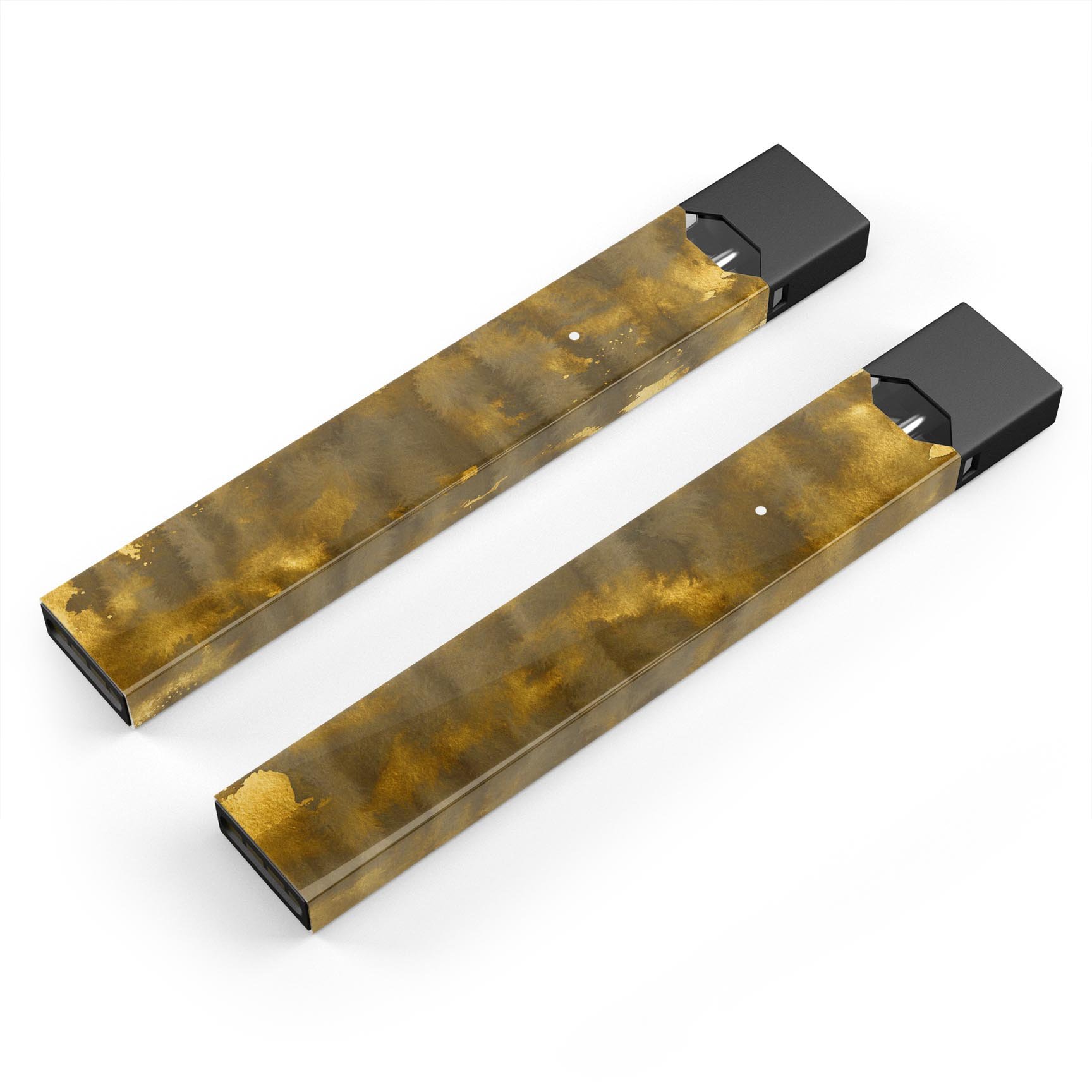 Golden Smoked Feathers skin-wrap sticker for JUUL device, showcasing its vibrant design and protective features.