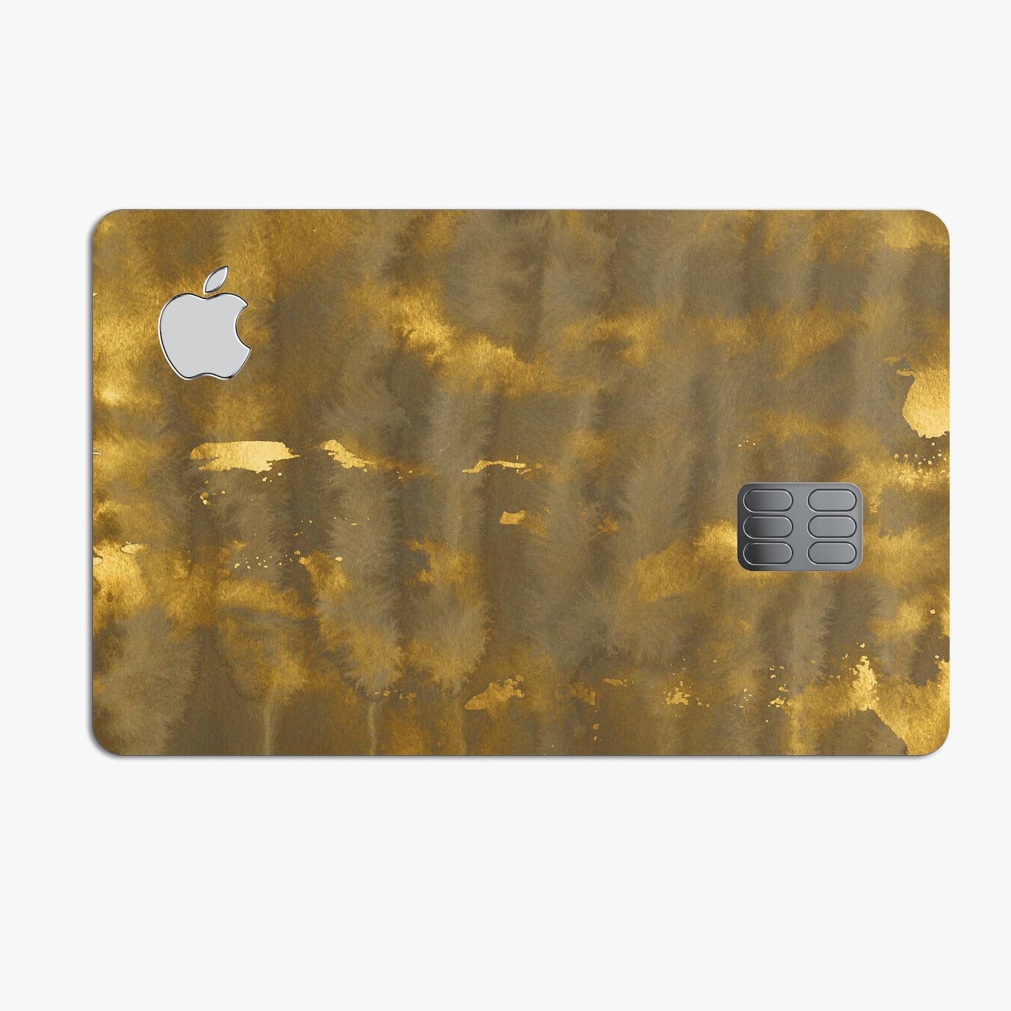 Golden Smoked Feathers skin kit for Apple Card, showcasing premium vinyl design and finishes.