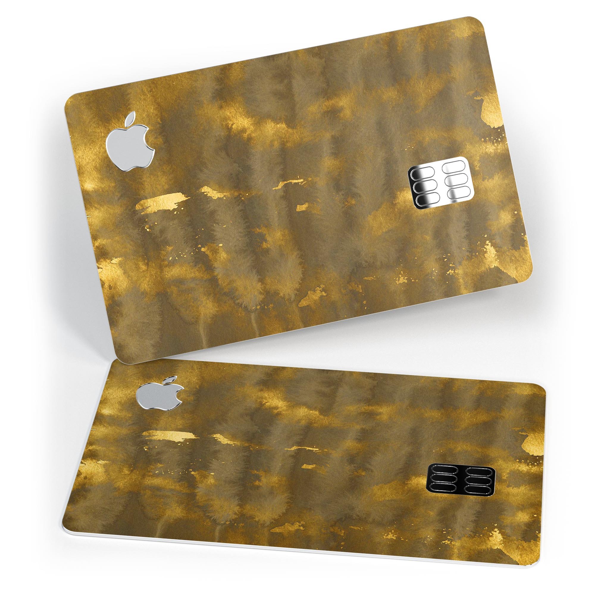 Golden Smoked Feathers skin kit for Apple Card, showcasing premium vinyl design and finishes.