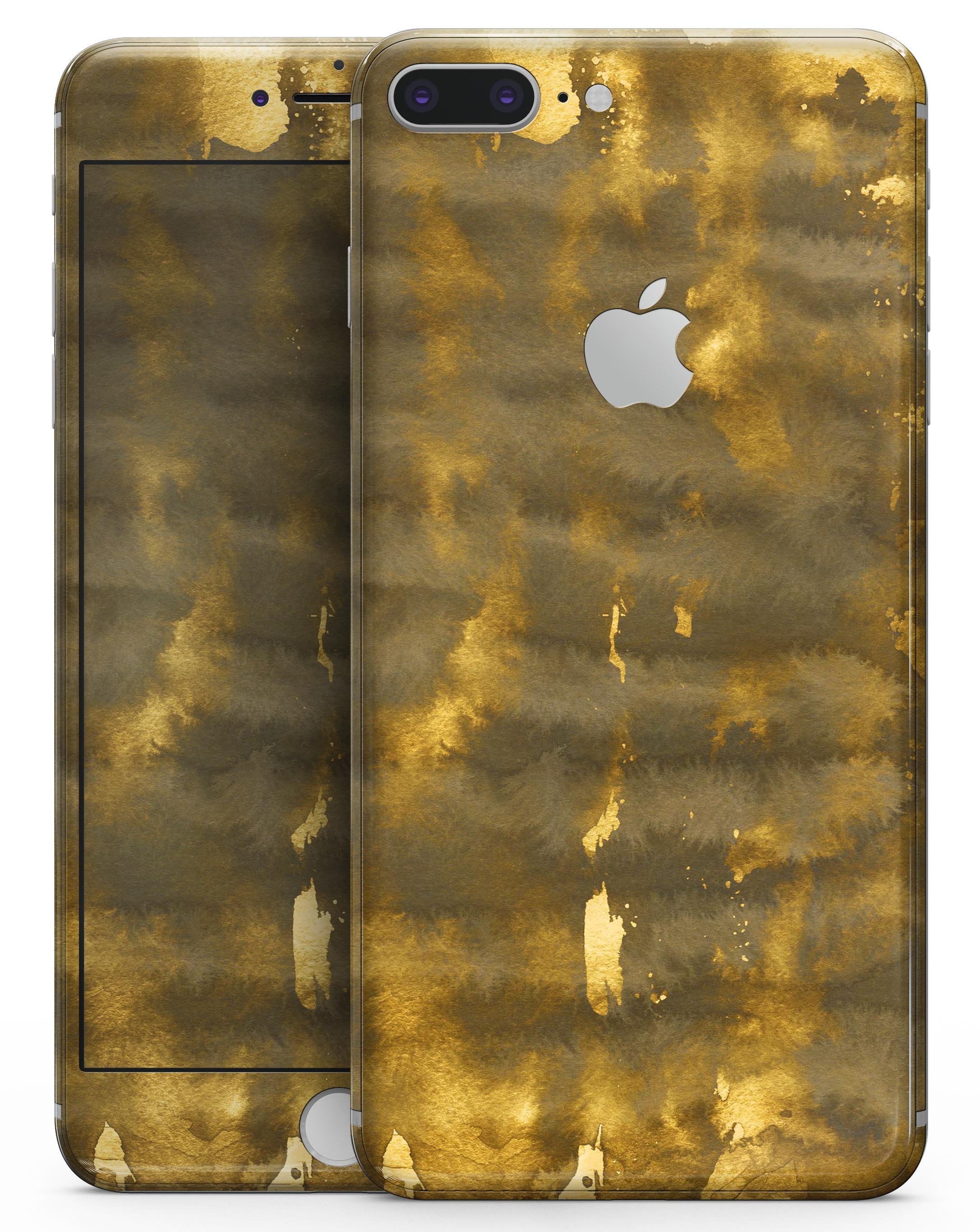 Golden Smoked Feathers skin for iPhone 8 and 8 Plus, showcasing its stylish design and premium vinyl material.