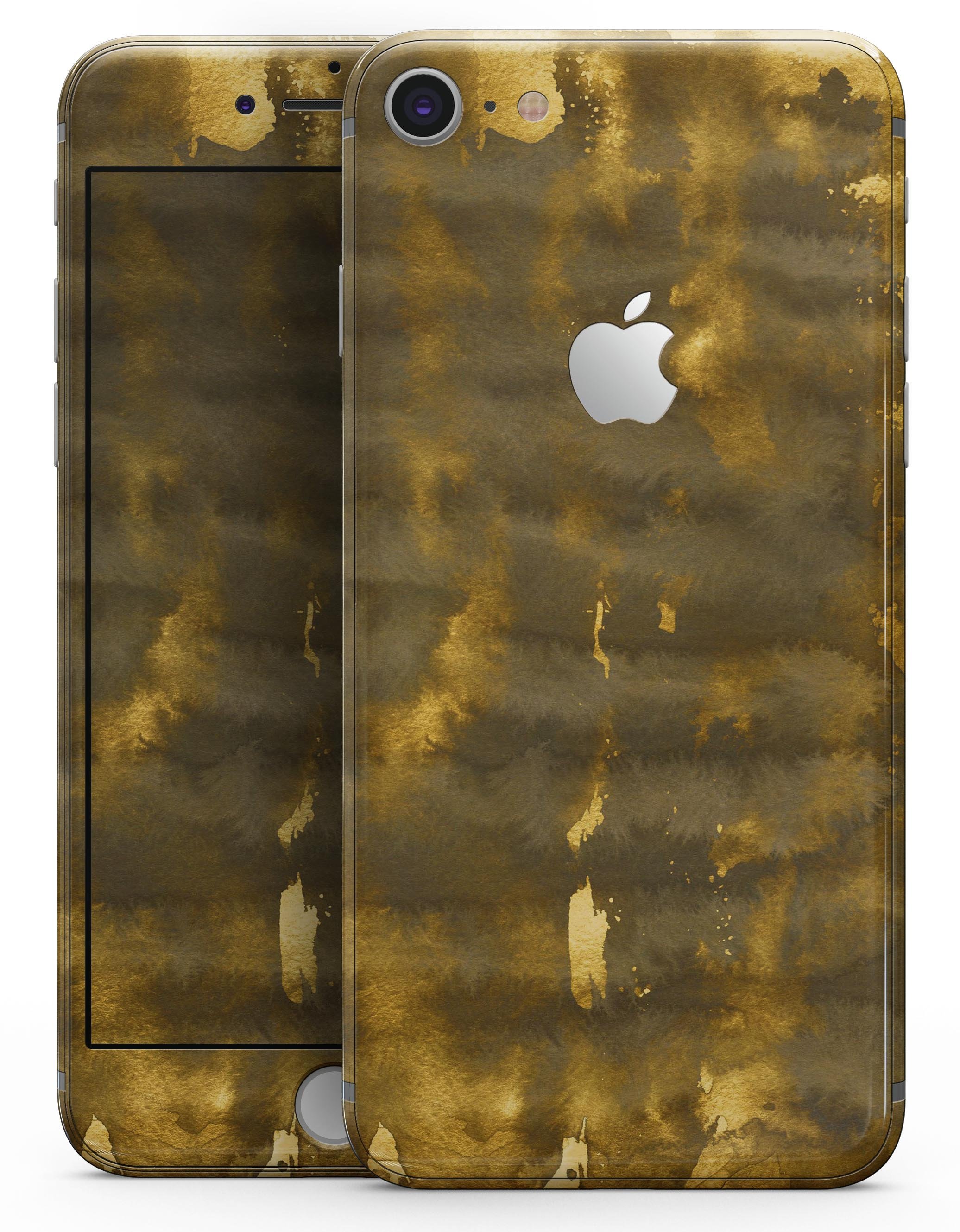 Golden Smoked Feathers skin for iPhone 8 and 8 Plus, showcasing its stylish design and premium vinyl material.