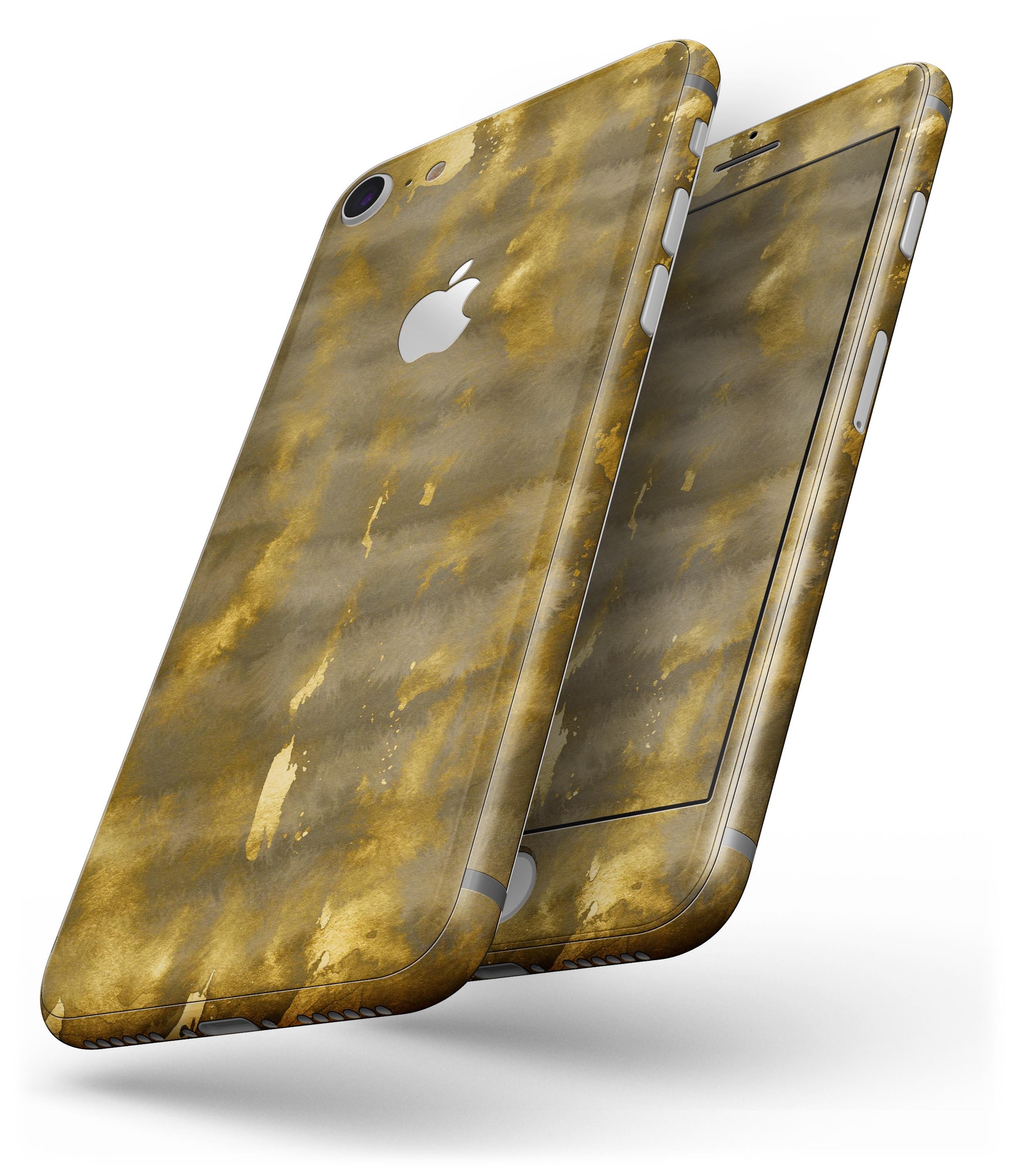 Golden Smoked Feathers skin for iPhone 8 and 8 Plus, showcasing its stylish design and premium vinyl material.