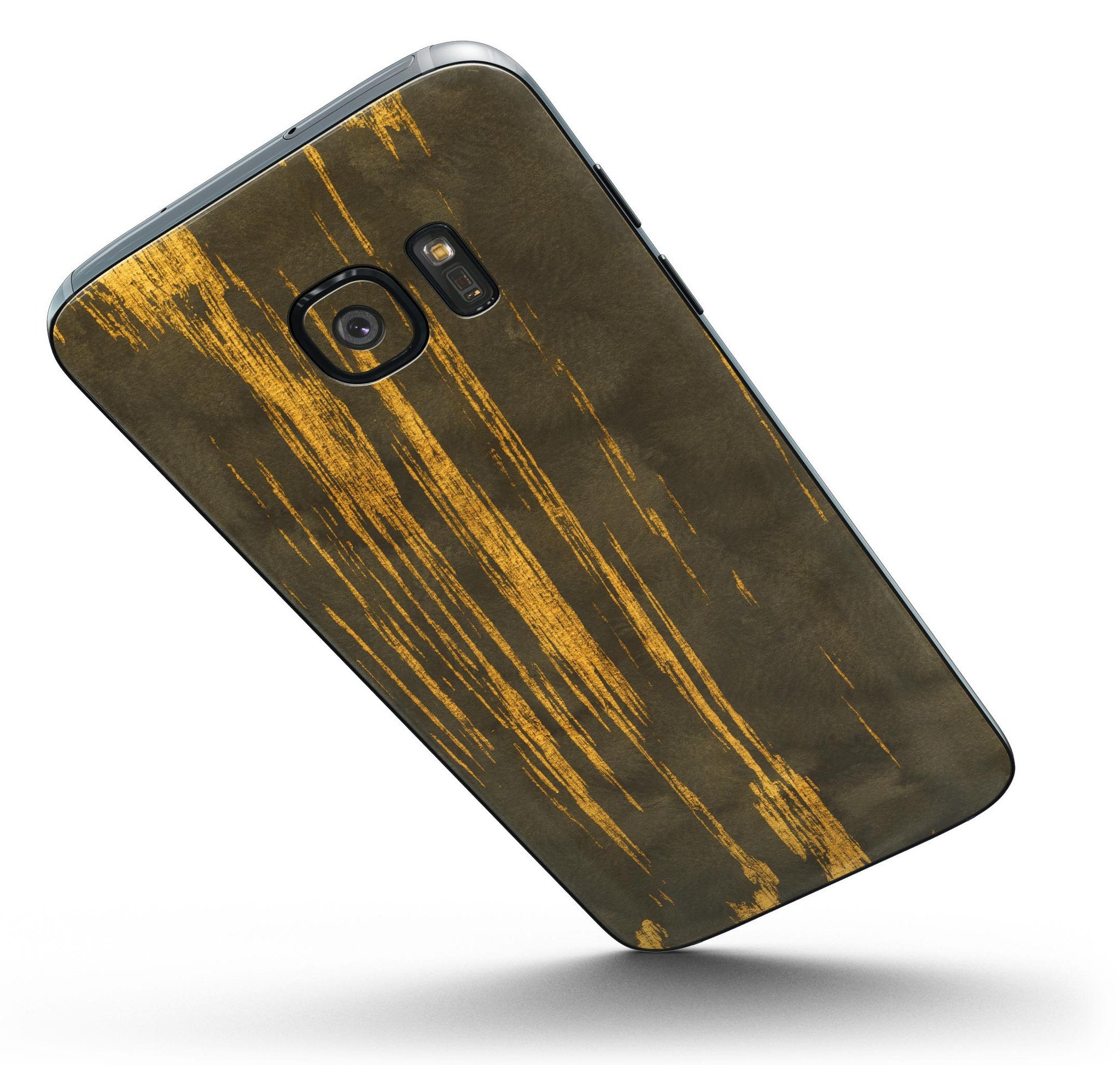 Golden Stratus Clouds V1 skin kit for Samsung Galaxy S7 and S7 Edge, showcasing vibrant design and premium vinyl material.