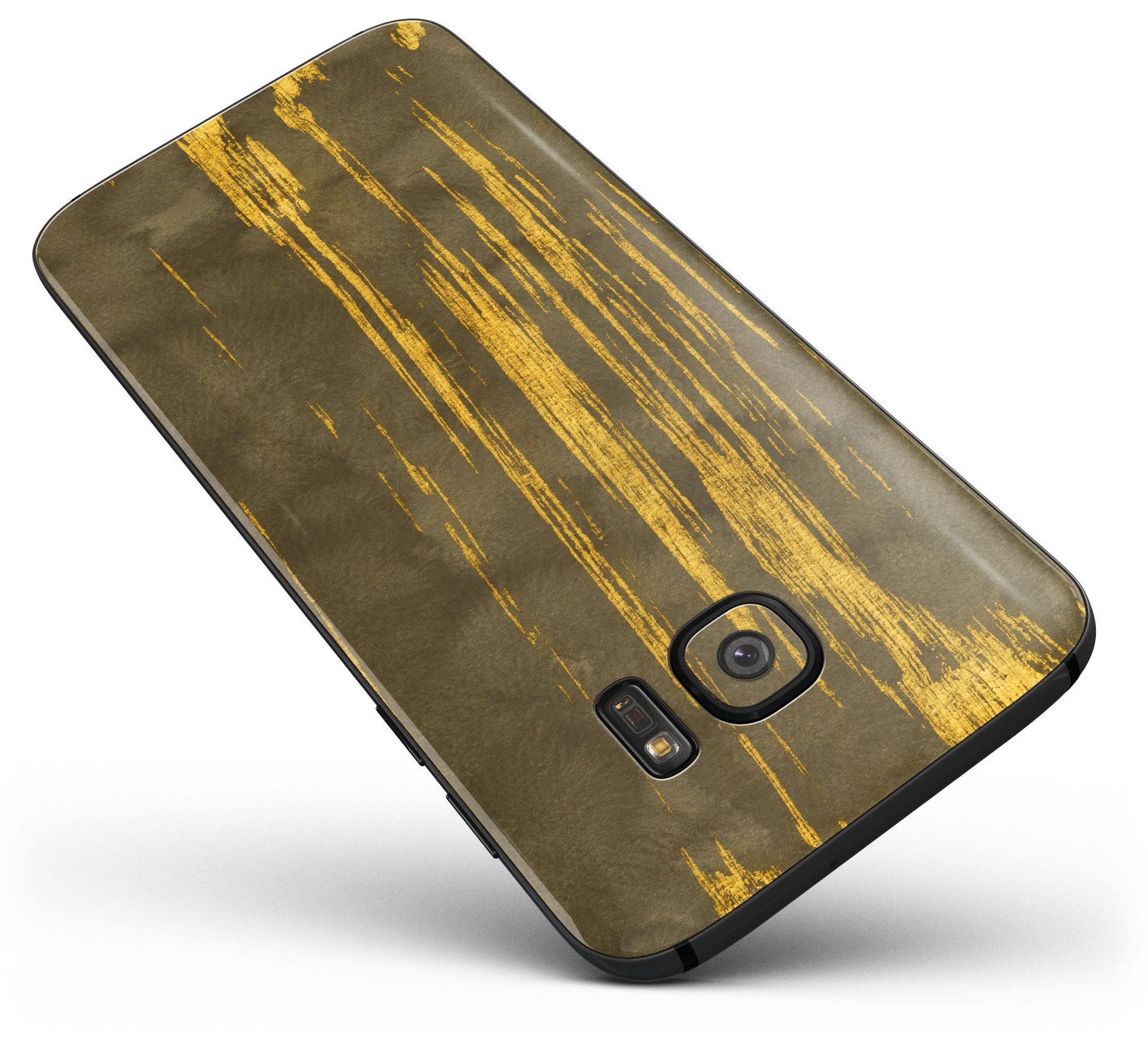 Golden Stratus Clouds V1 skin kit for Samsung Galaxy S7 and S7 Edge, showcasing vibrant design and premium vinyl material.