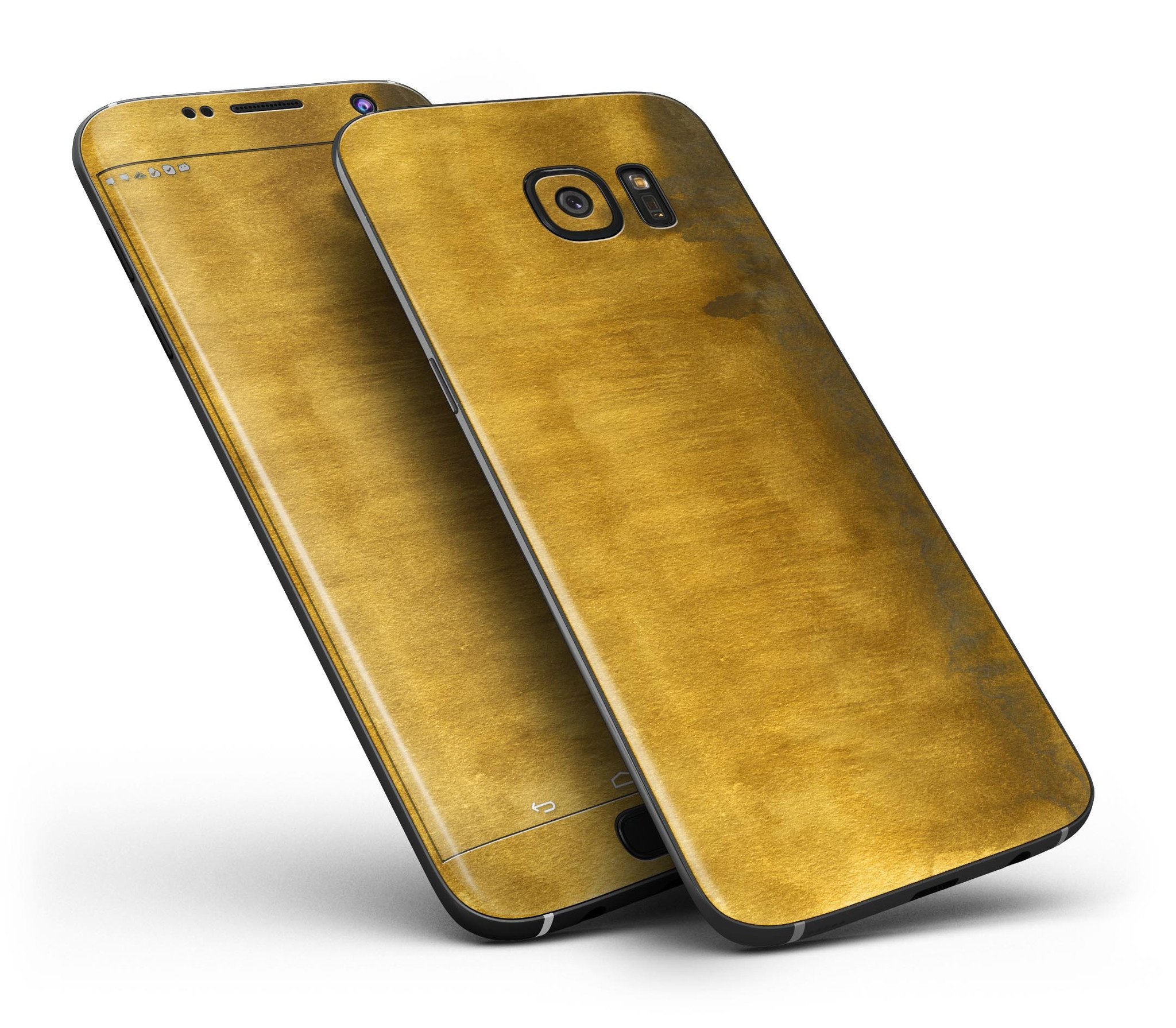 Golden Weeping Willow skin kit for Samsung Galaxy S7/S7 Edge, showcasing vibrant design and premium vinyl material.