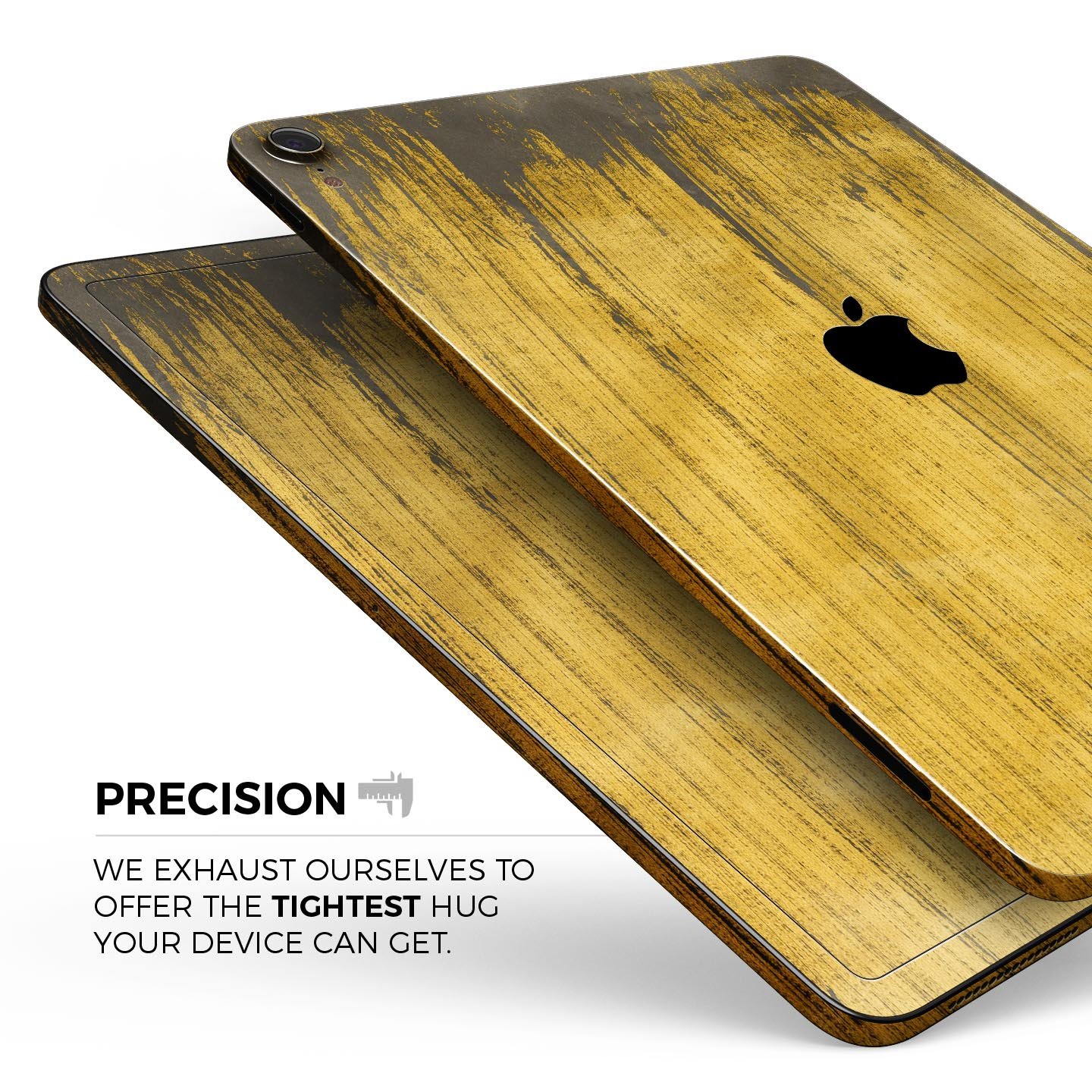 Golden Wheat Lines full body skin decal for Apple iPad Pro, showcasing a stylish design with premium 3M materials.