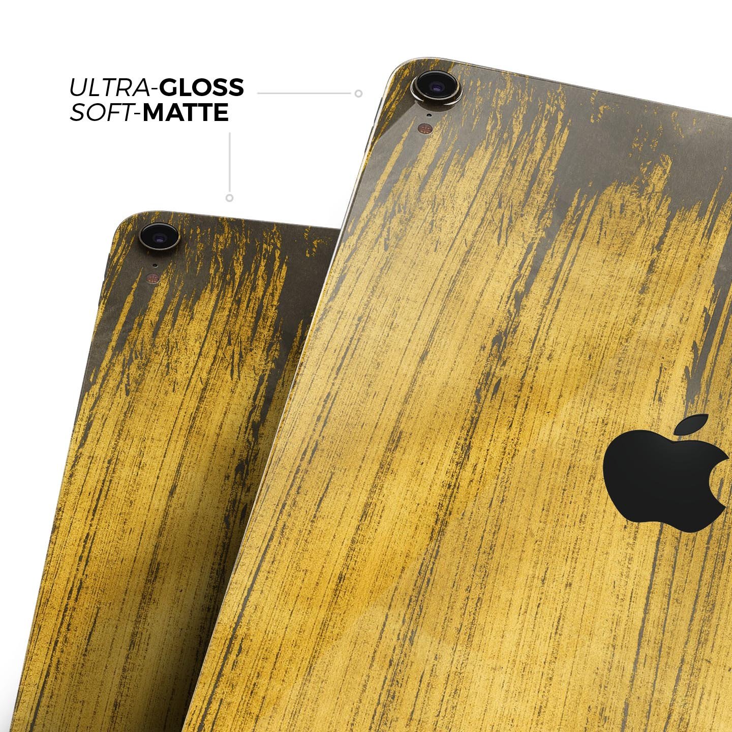 Golden Wheat Lines full body skin decal for Apple iPad Pro, showcasing a stylish design with premium 3M materials.