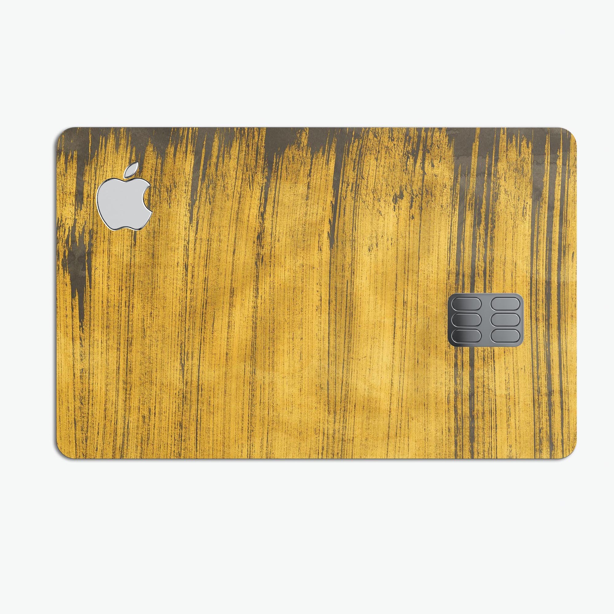 Golden Wheat Lines decal skin for Apple Card, showcasing premium vinyl design and protective features.