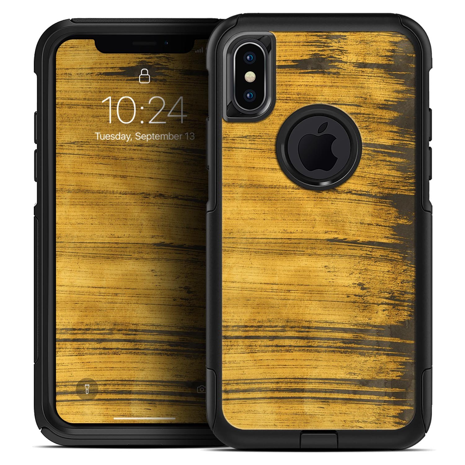 Golden Wheat Lines Skin Kit for iPhone OtterBox Cases featuring a stylish design and premium materials.