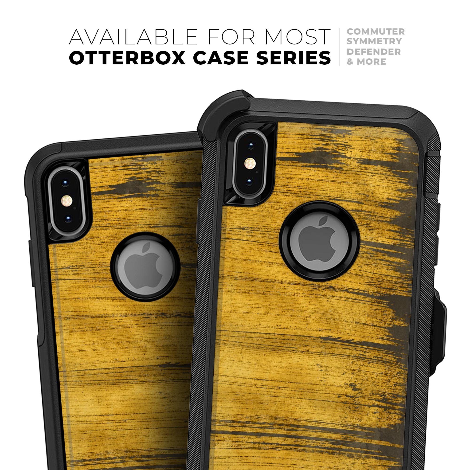 Golden Wheat Lines Skin Kit for iPhone OtterBox Cases featuring a stylish design and premium materials.