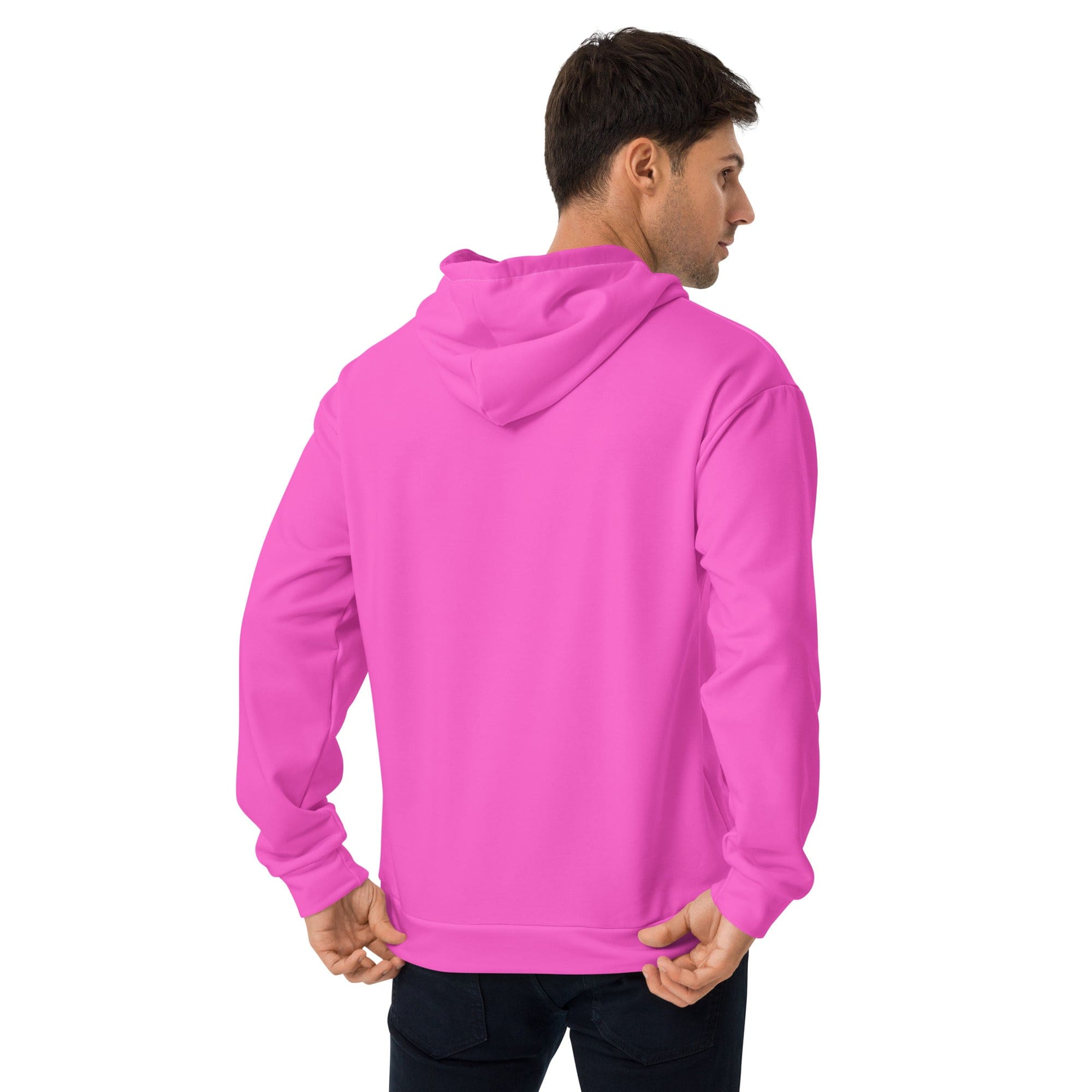 A stylish Graphic Hoodie featuring a dynamic all-over print, cozy double-lined hood, and front pouch pocket, perfect for casual wear.