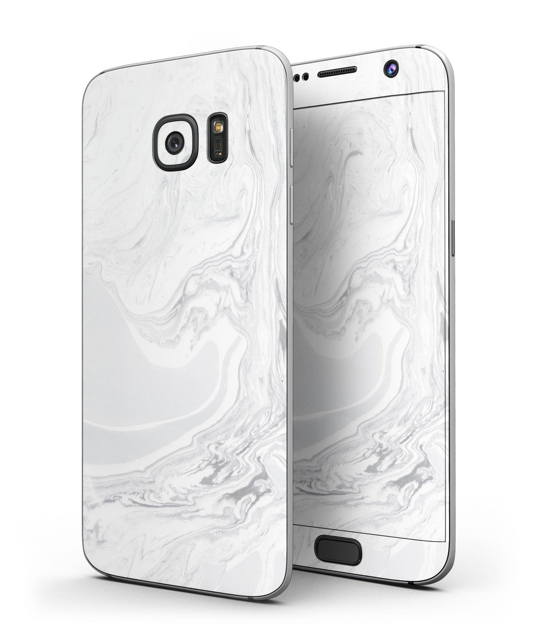Gray 11 Textured Marble Skin-Kit for Samsung Galaxy S7, showcasing its stylish design and premium vinyl material.