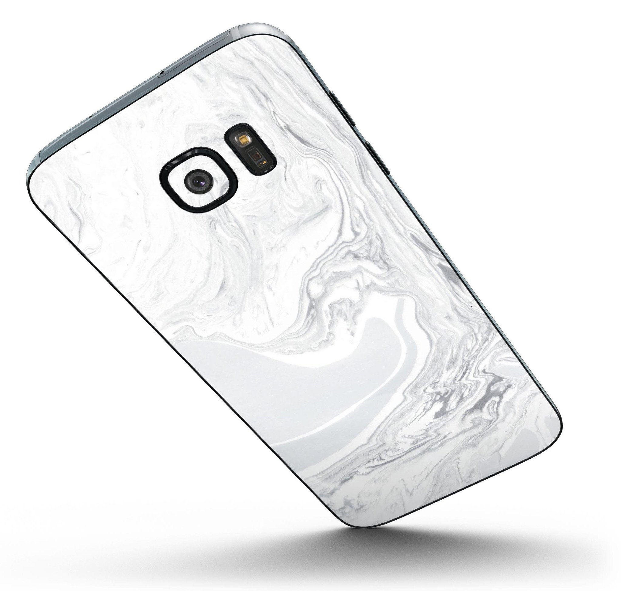 Gray 11 Textured Marble Skin-Kit for Samsung Galaxy S7, showcasing its stylish design and premium vinyl material.