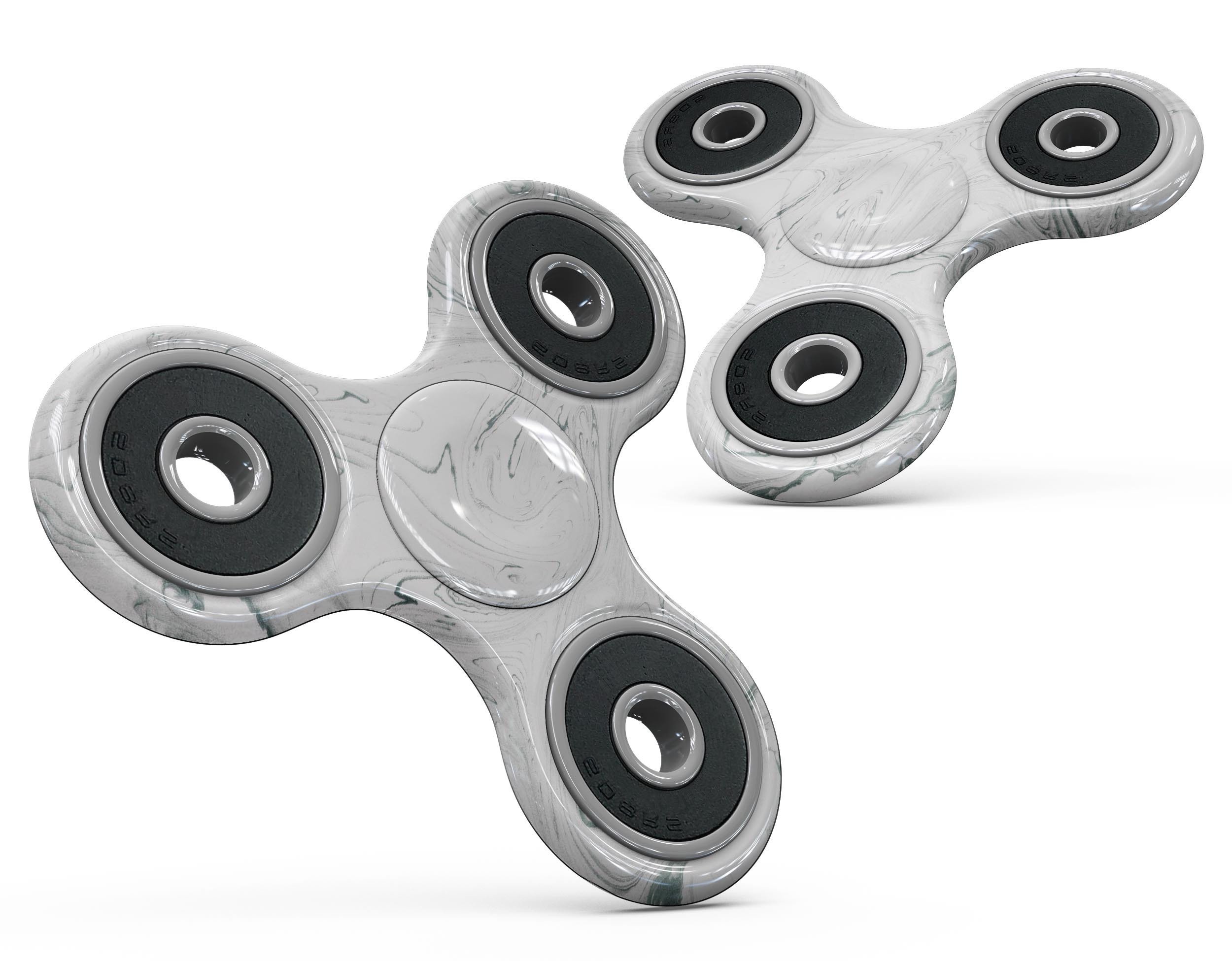 Gray 30 Textured Marble Full-Body Skin-Kit for fidget spinner, showcasing its premium vinyl material and unique design.