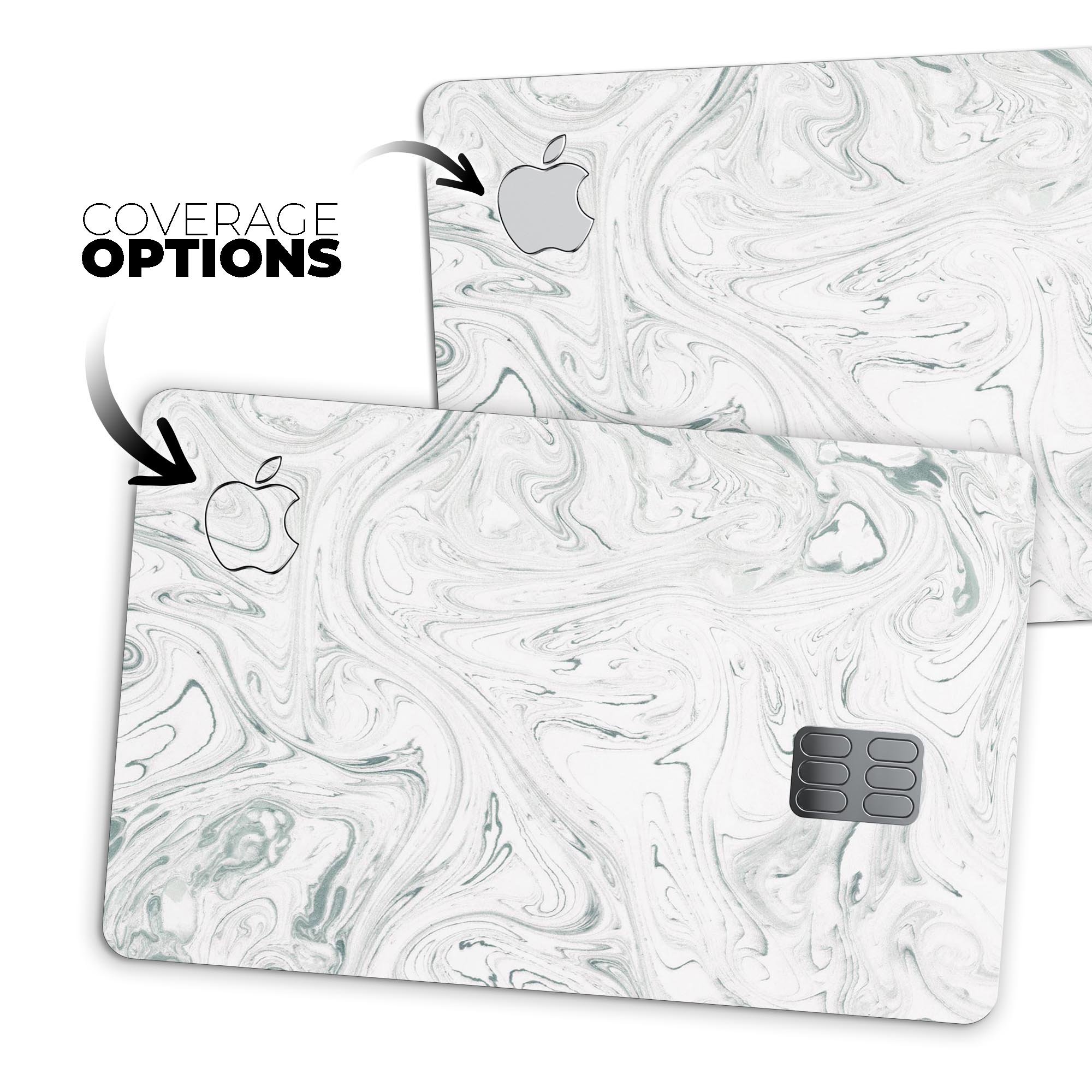 Gray 30 Textured Marble decal skin for Apple Card, showcasing its premium vinyl texture and elegant design.