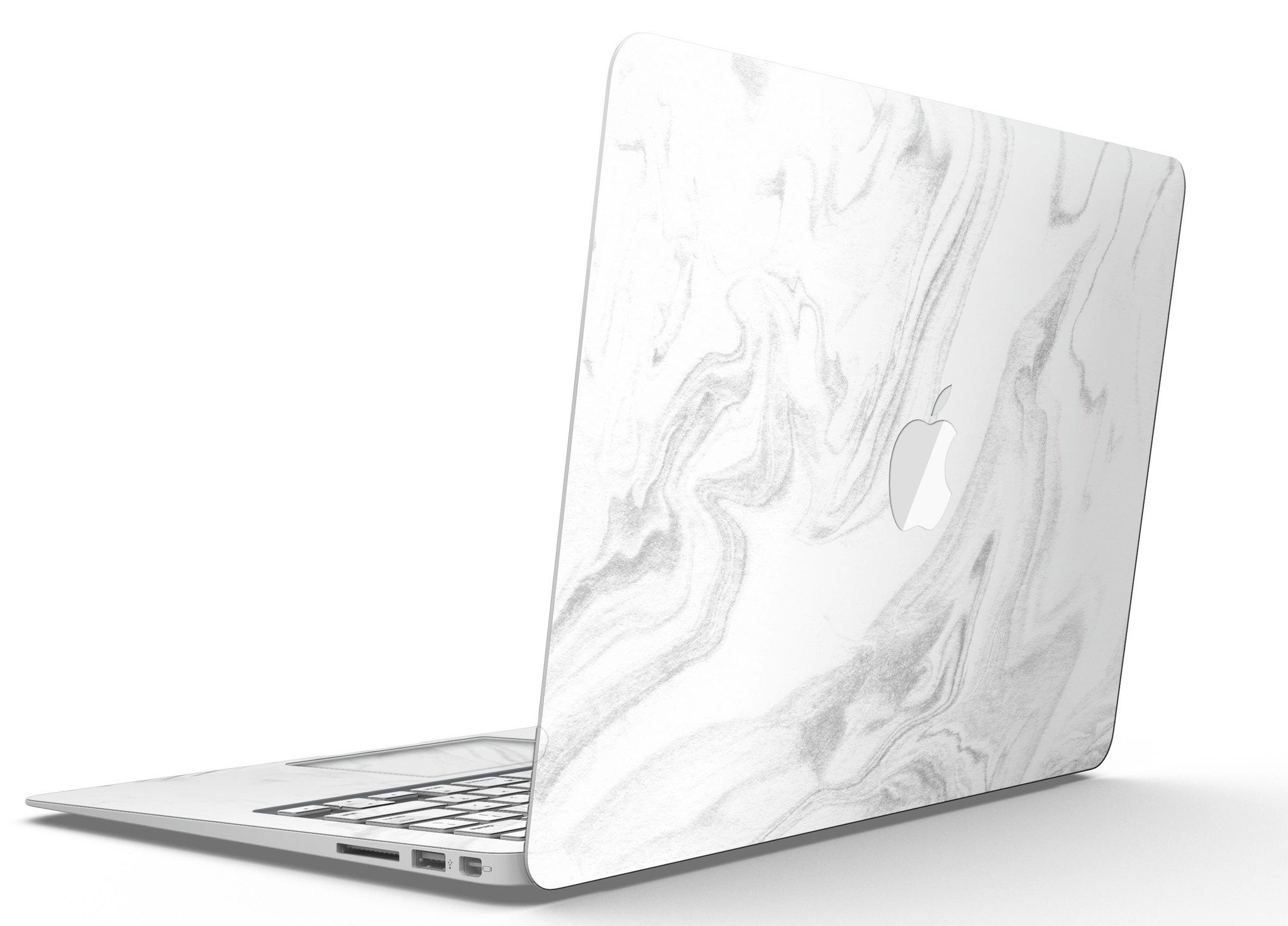 Gray 65 Textured Marble Skin Kit for MacBook Air, showcasing a stylish marble design that protects the device from scratches.