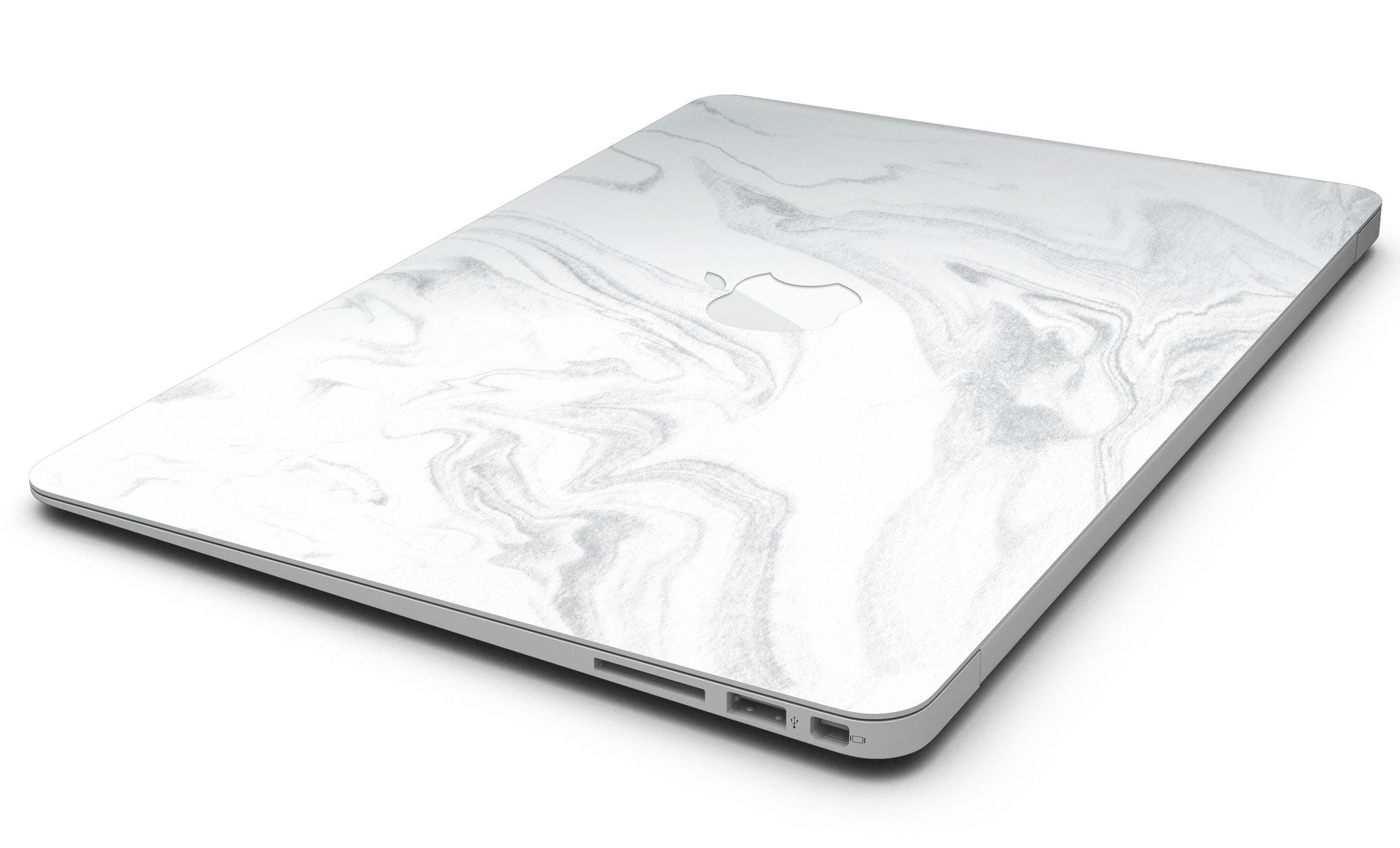 Gray 65 Textured Marble Skin Kit for MacBook Air, showcasing a stylish marble design that protects the device from scratches.