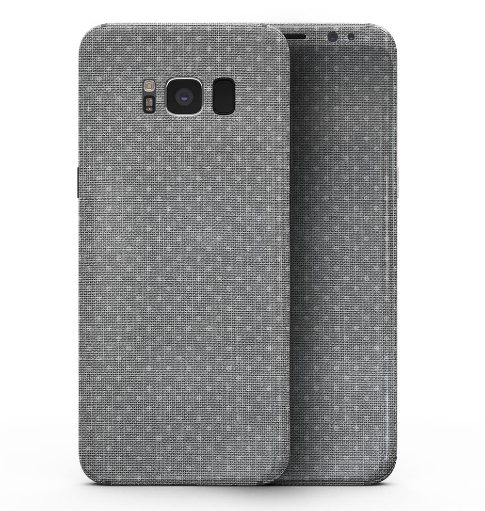 Gray Micro Dot skin for Samsung Galaxy S8, showcasing a stylish design that protects against scratches.