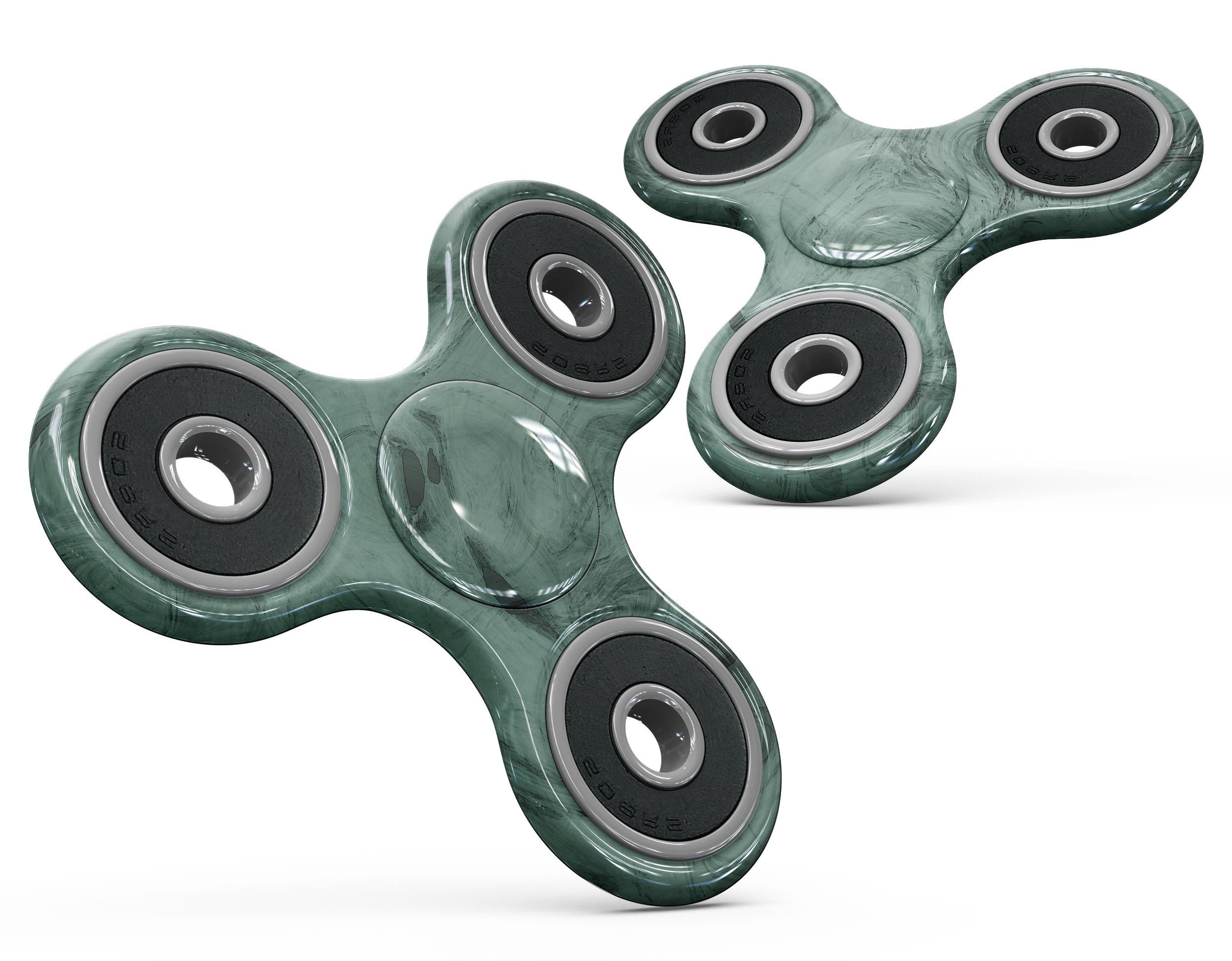 Green Slate Marble Surface V16 Full-Body Fidget Spinner Skin-Kit showcasing a stylish marble design for fidget spinner customization.