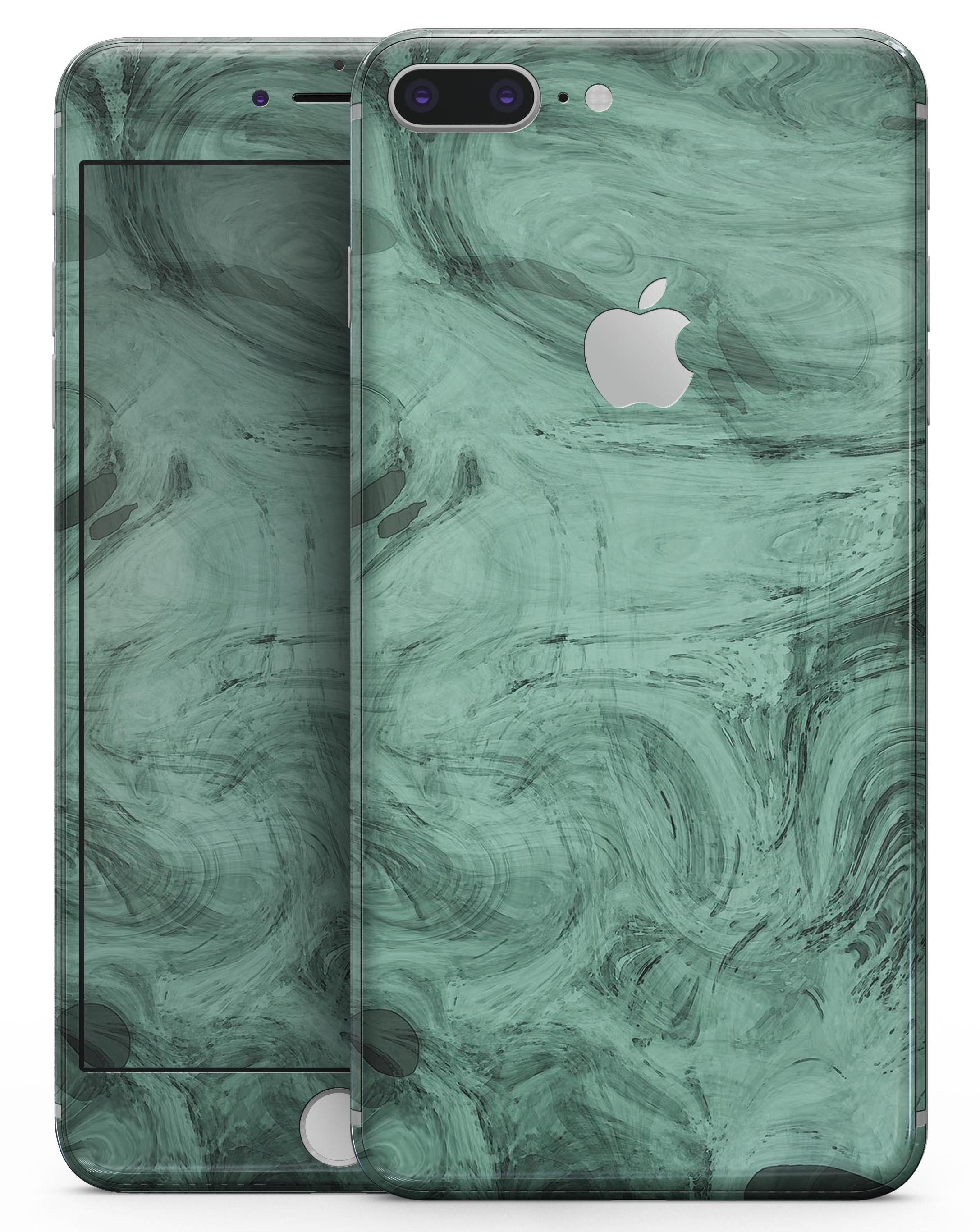 Green Slate Marble Surface V16 skin for iPhone 8 and 8 Plus, showcasing a stylish marble design with a premium vinyl finish.