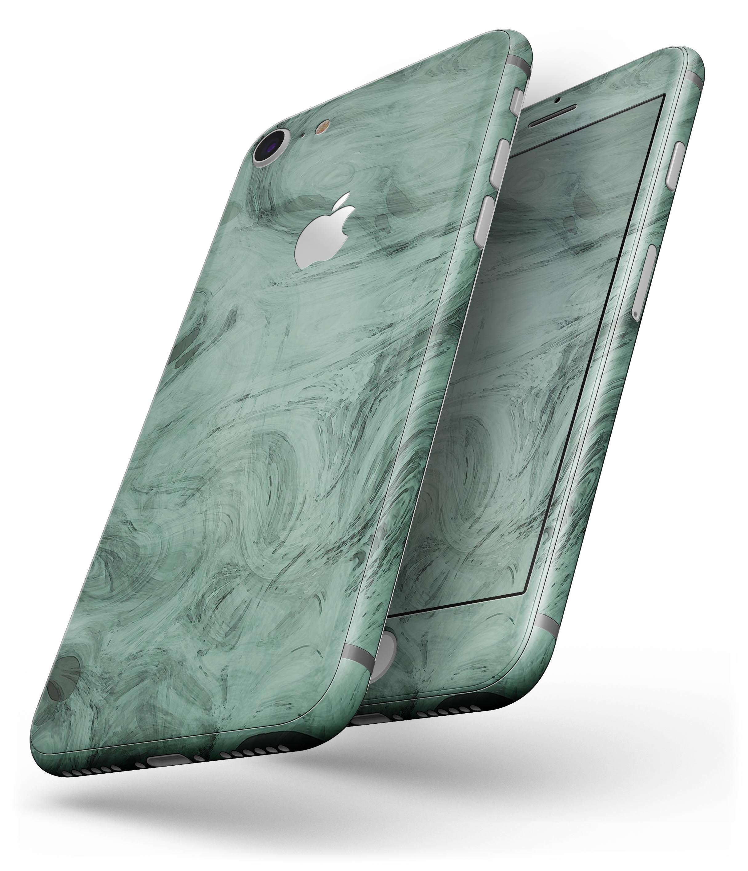Green Slate Marble Surface V16 skin for iPhone 8 and 8 Plus, showcasing a stylish marble design with a premium vinyl finish.