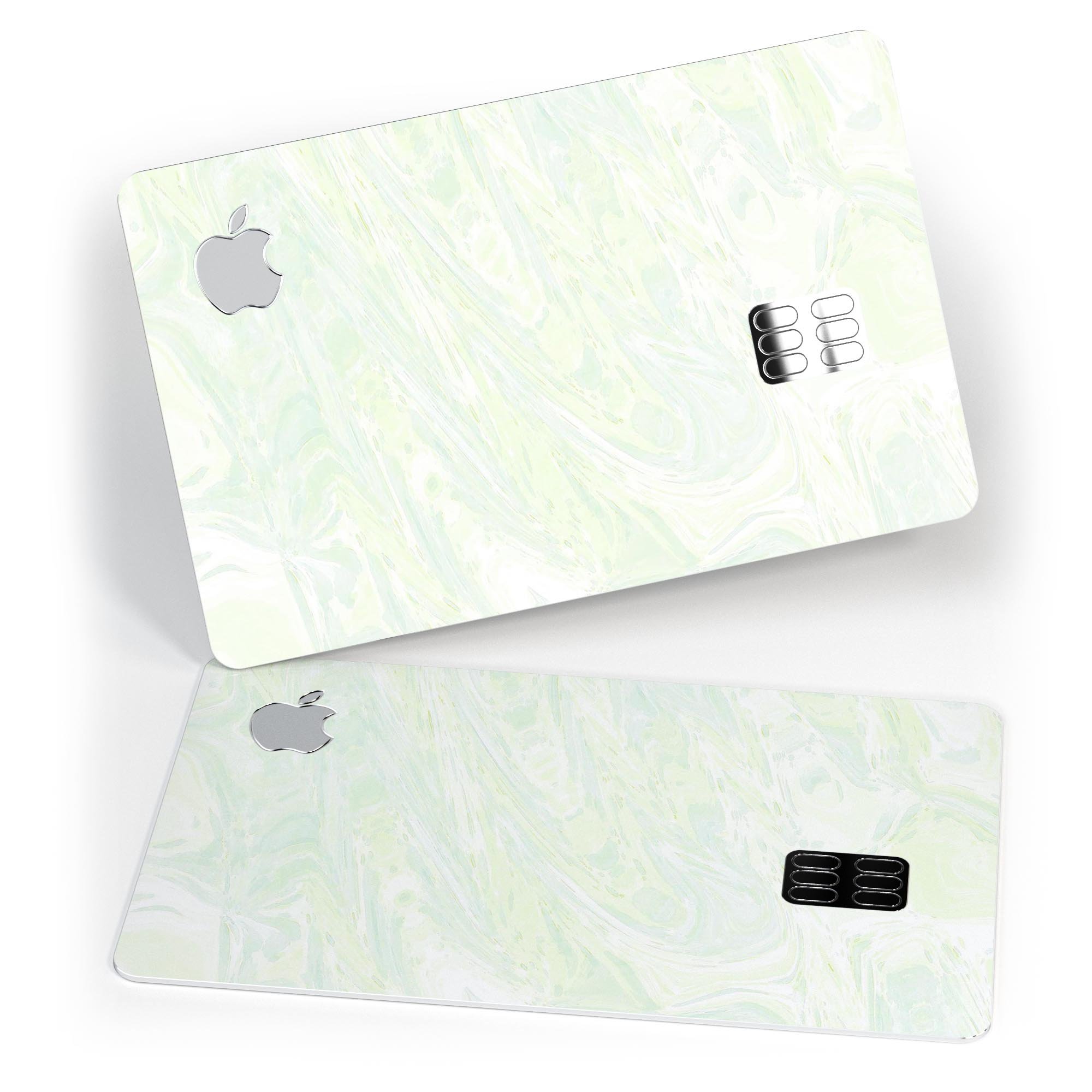 Green Slate Marble Surface V44 decal skin for Apple Card, showcasing premium vinyl design and protective features.