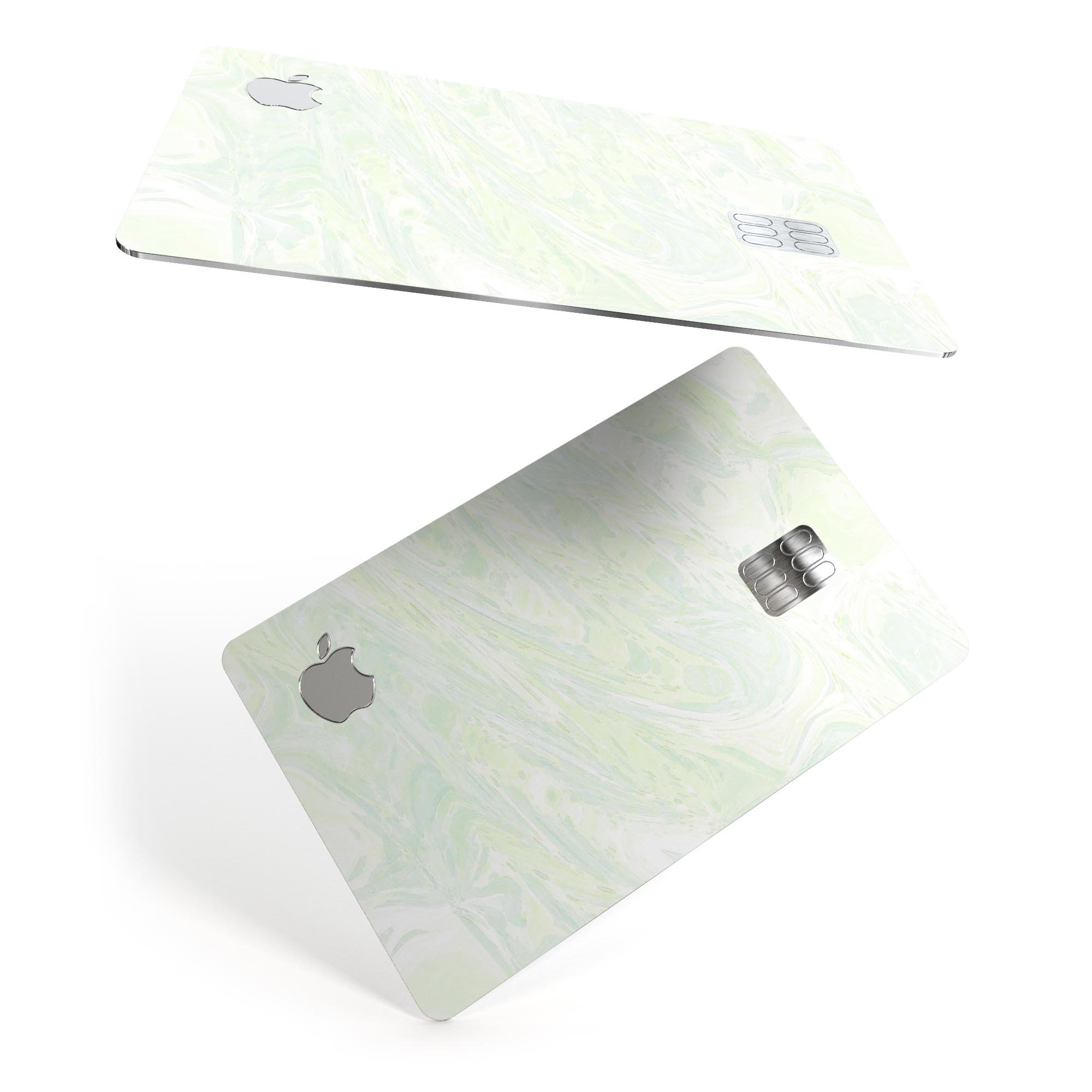 Green Slate Marble Surface V44 decal skin for Apple Card, showcasing premium vinyl design and protective features.