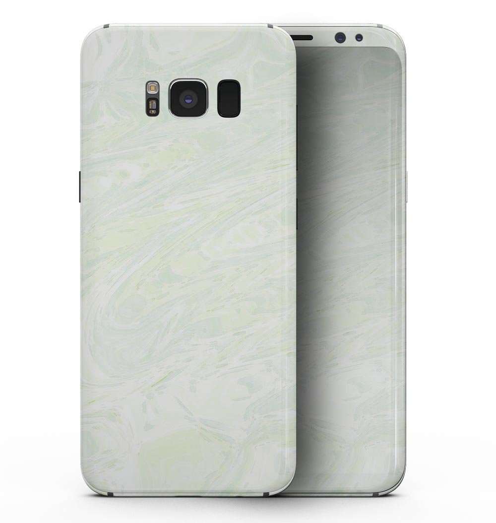 Green Slate Marble Surface V44 skin for Samsung Galaxy S8, showcasing a stylish marble design that fits perfectly on the device.