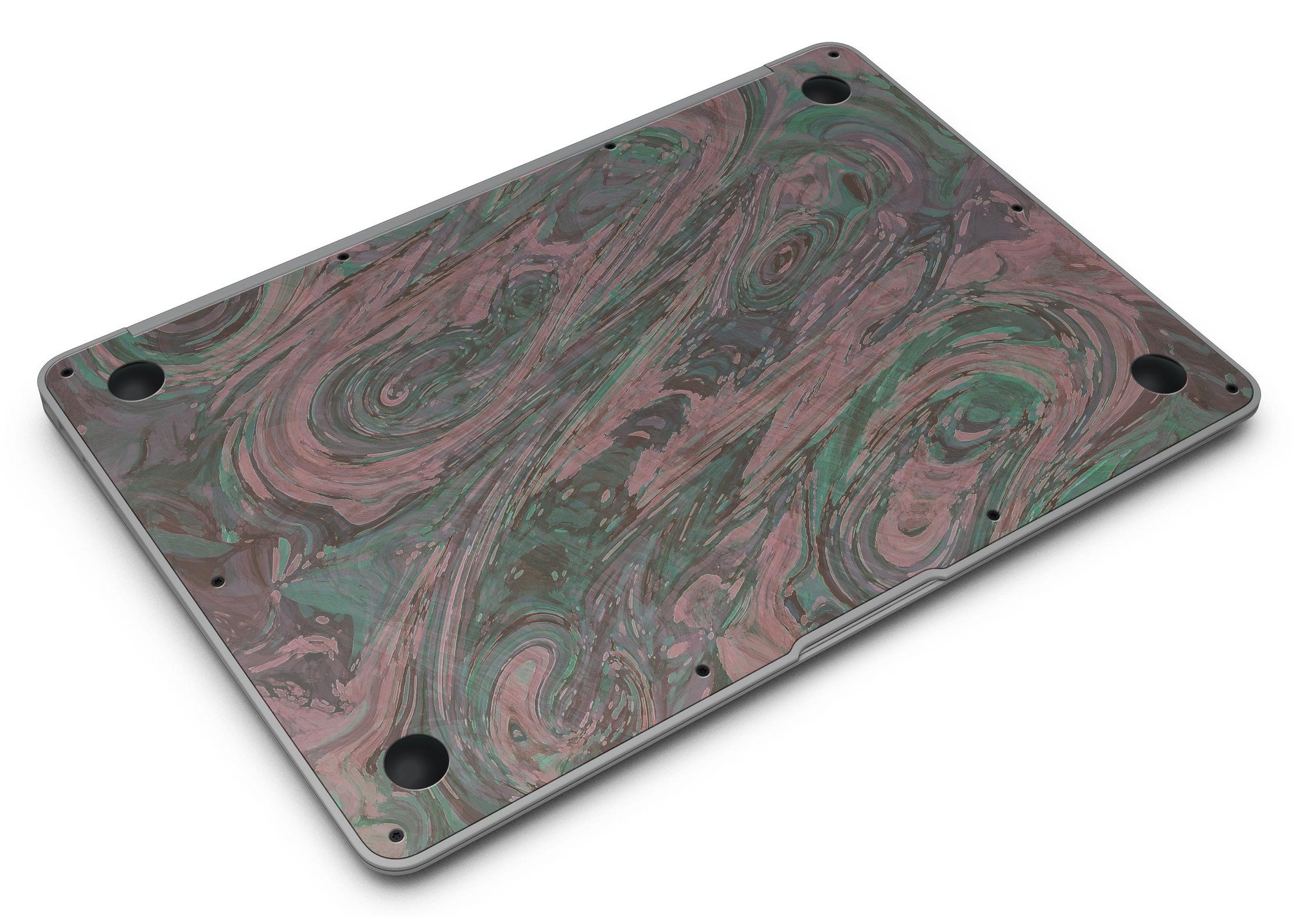Green Slate Marble Skin Kit for MacBook Air, showcasing a stylish marble design on a sleek device.