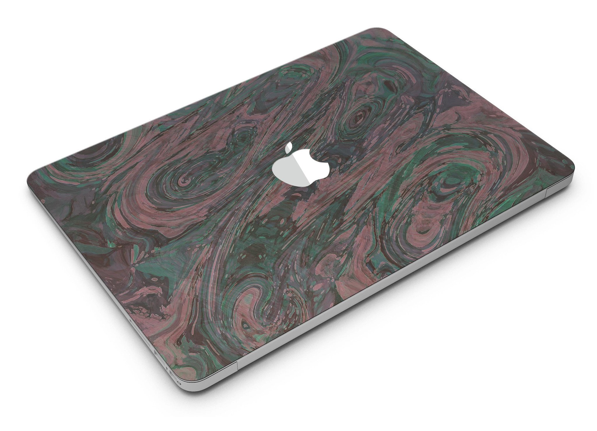 Green Slate Marble Skin Kit for MacBook Air, showcasing a stylish marble design on a sleek device.