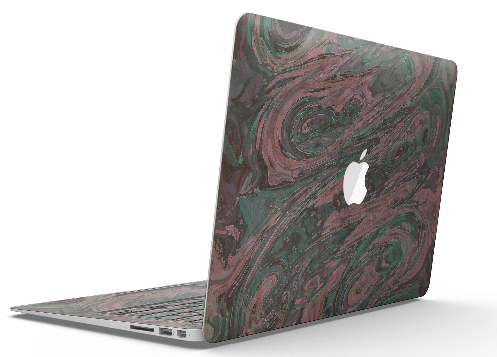 Green Slate Marble Skin Kit for MacBook Air, showcasing a stylish marble design on a sleek device.