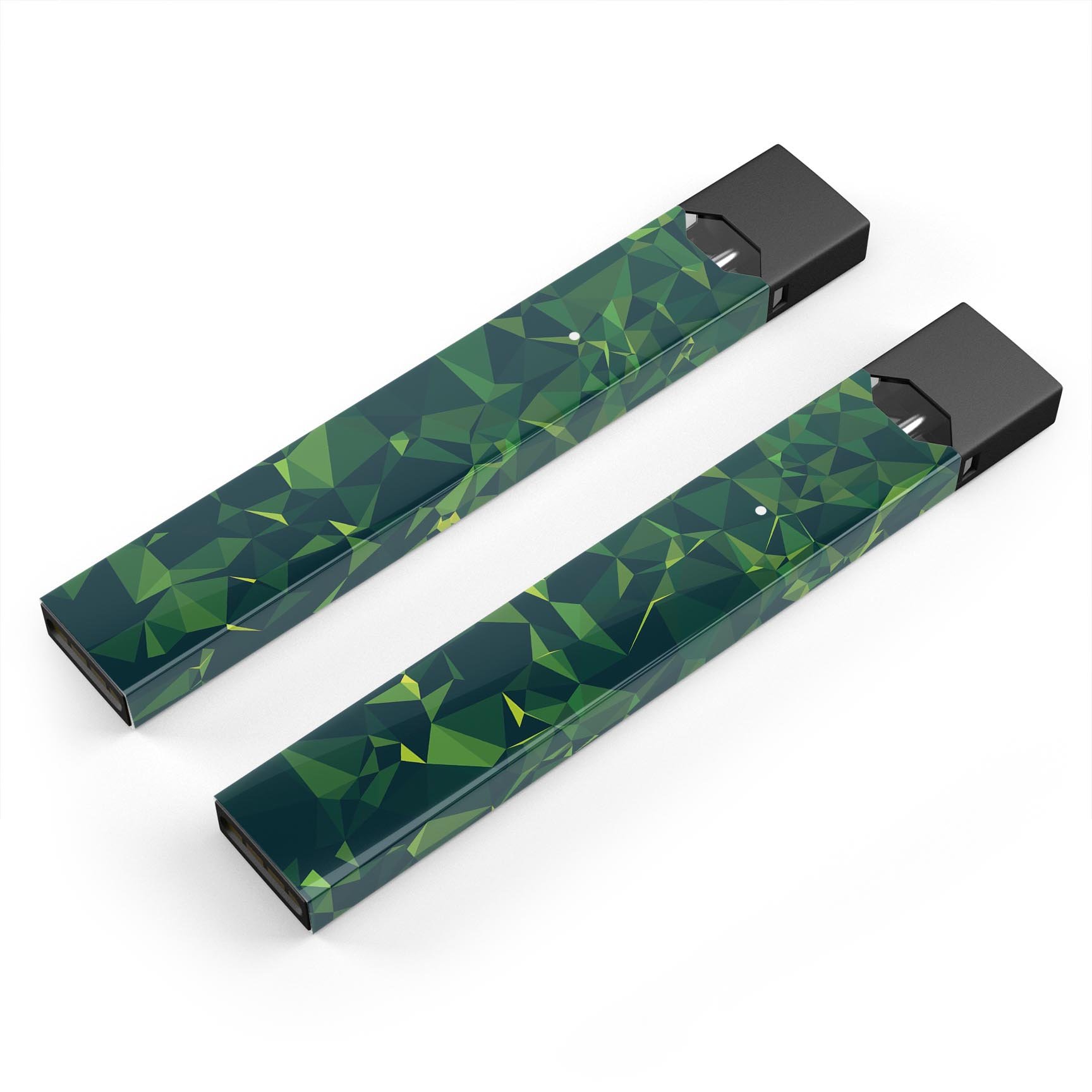 Greenage Geometric V13 skin-wrap sticker designed for JUUL vaping device, featuring a stylish geometric pattern and protective dual-layer construction.