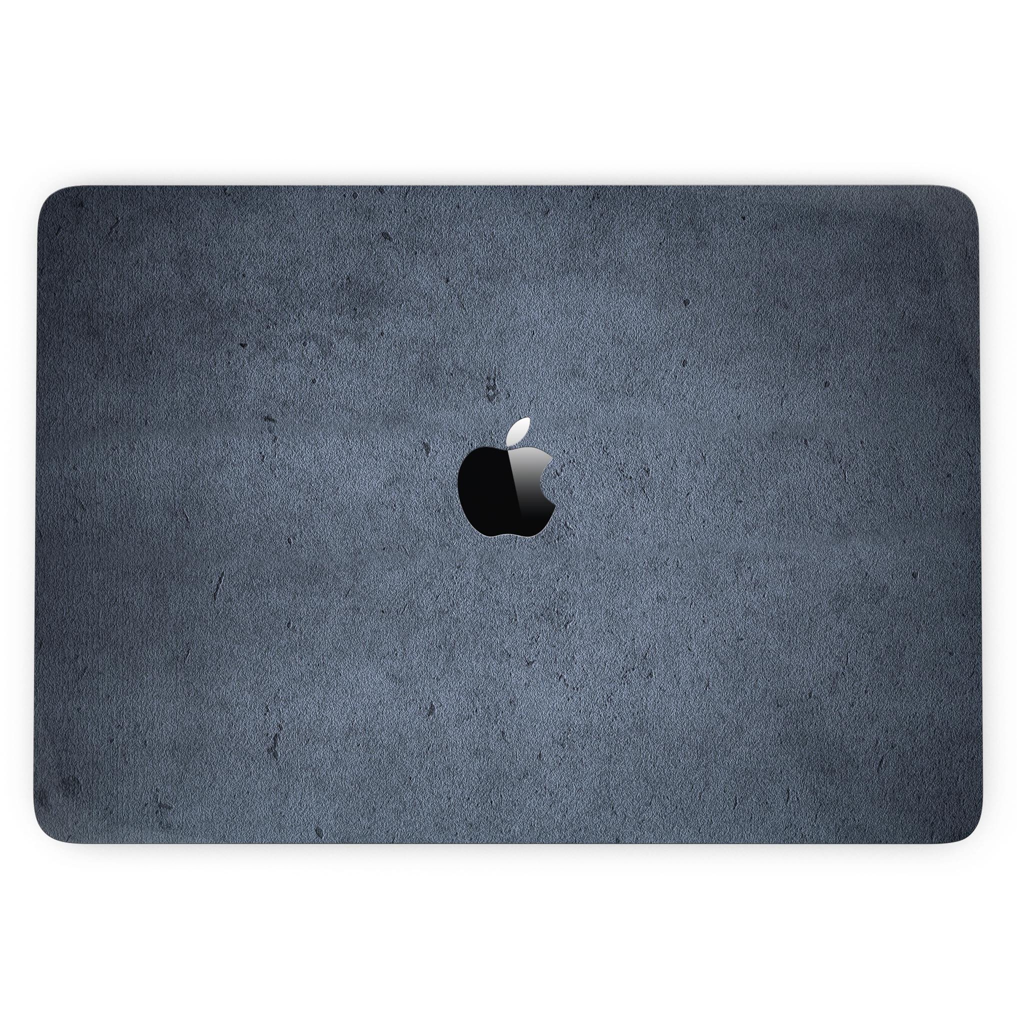 Grunge Blue Concrete Surface skin applied to a MacBook Pro with Touch Bar, showcasing its stylish design and precise fit.