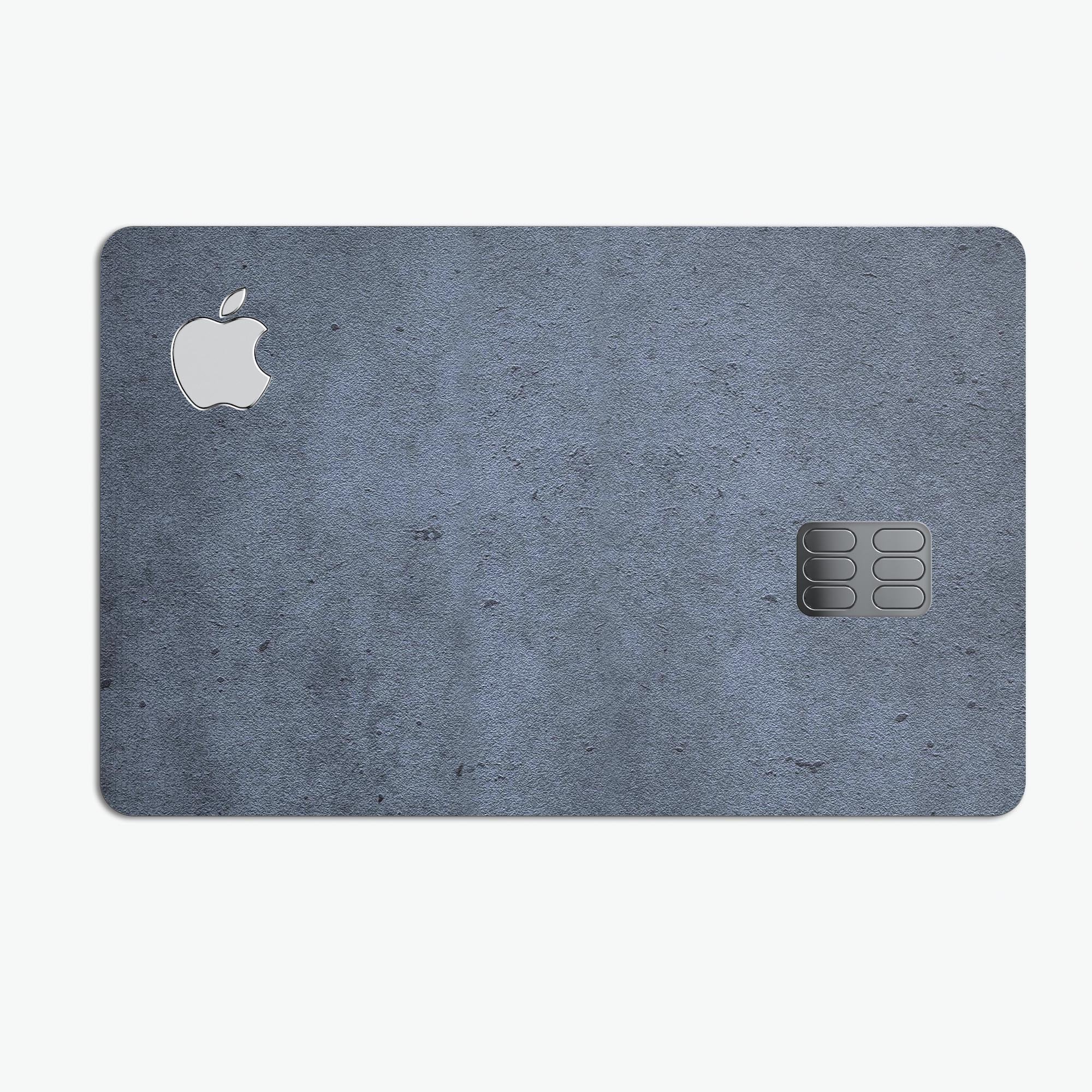Grunge Blue Concrete Surface decal skin for Apple Card, showcasing a stylish design with premium protective features.