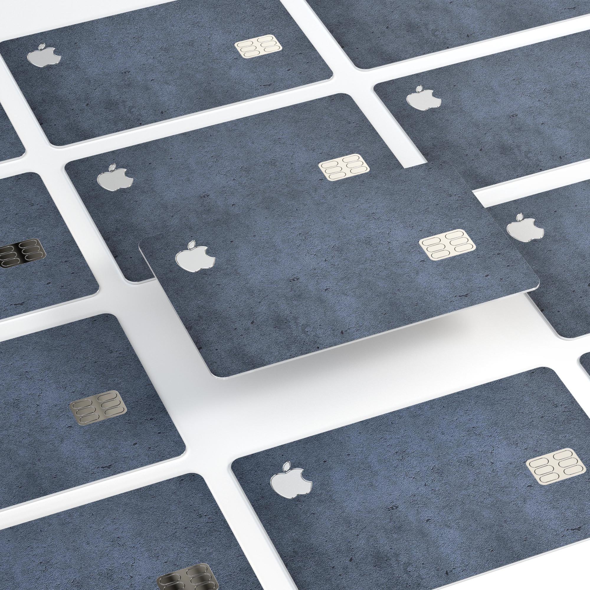 Grunge Blue Concrete Surface decal skin for Apple Card, showcasing a stylish design with premium protective features.