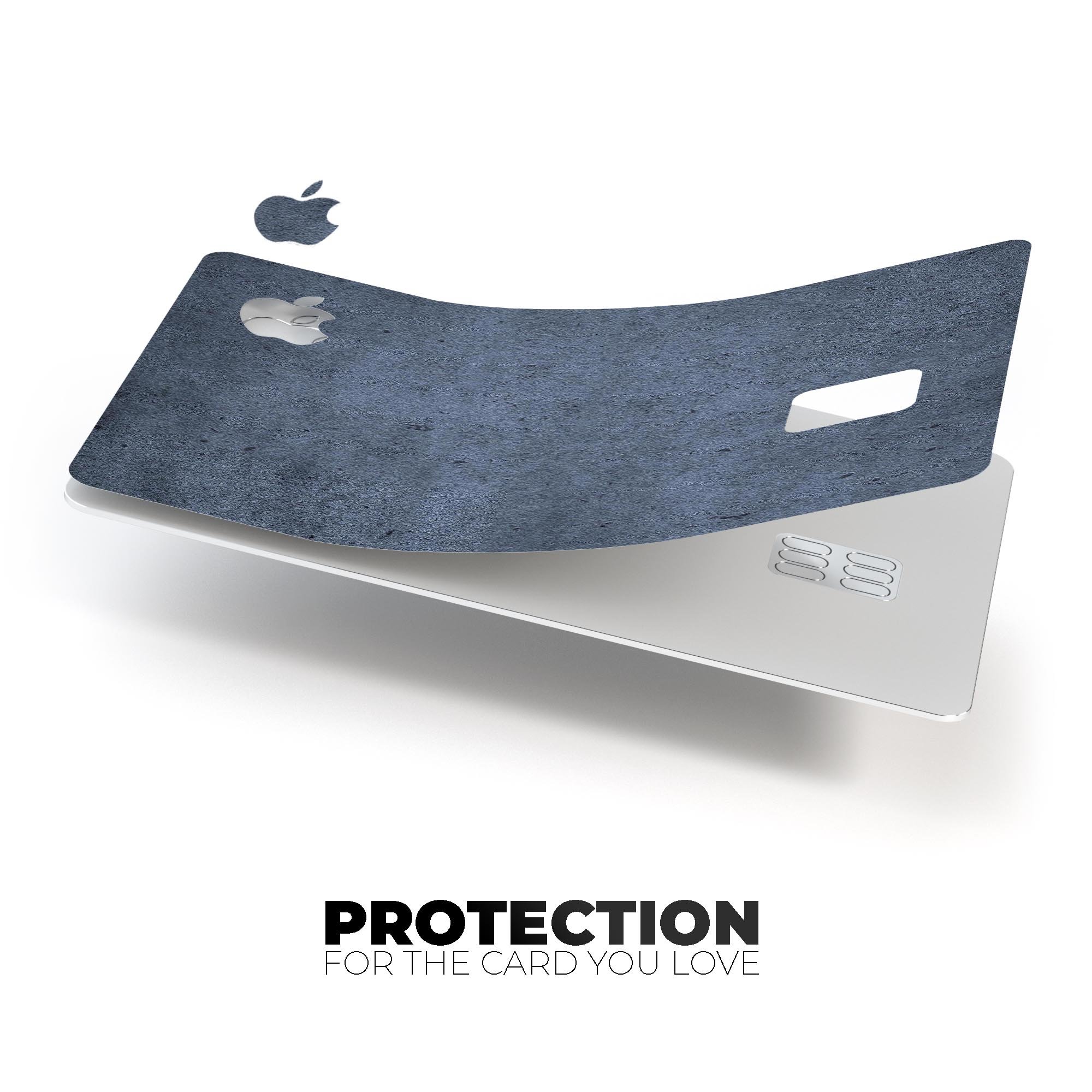 Grunge Blue Concrete Surface decal skin for Apple Card, showcasing a stylish design with premium protective features.