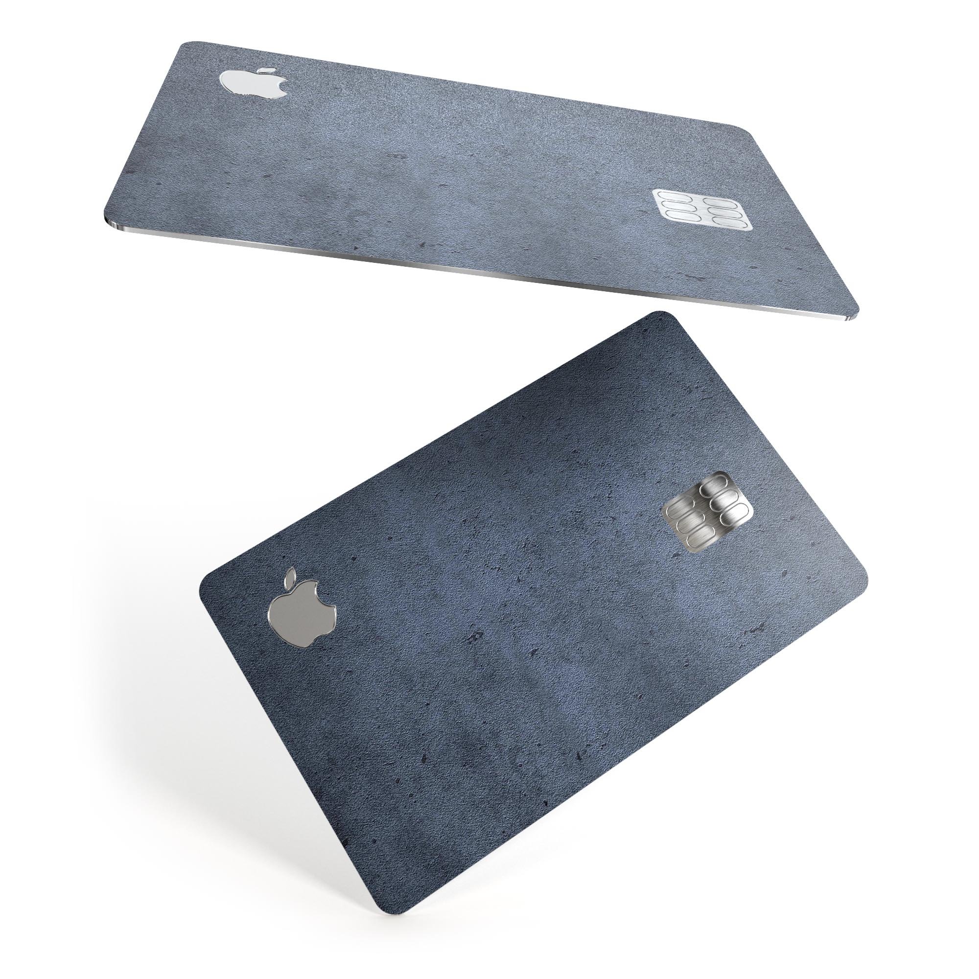 Grunge Blue Concrete Surface decal skin for Apple Card, showcasing a stylish design with premium protective features.
