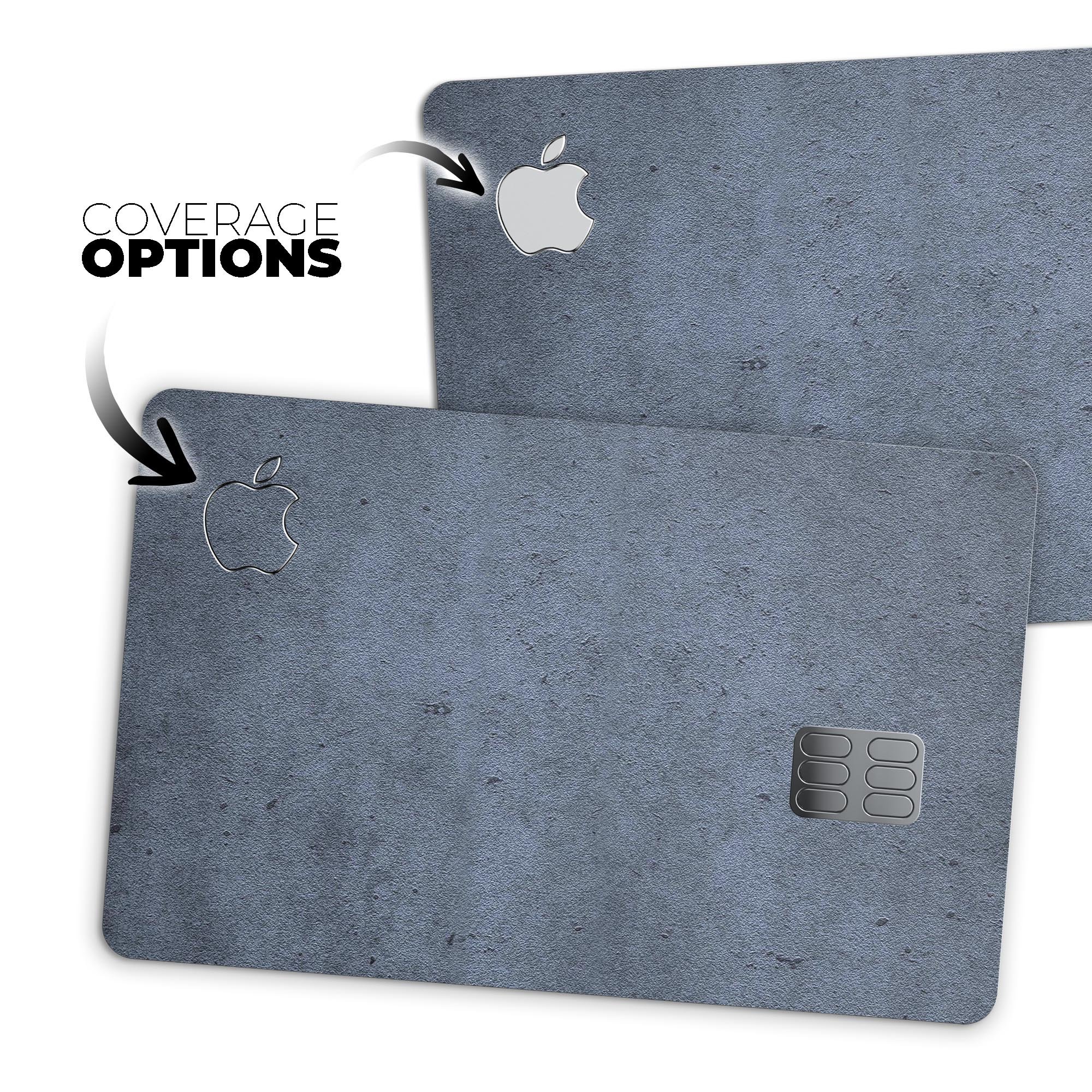 Grunge Blue Concrete Surface decal skin for Apple Card, showcasing a stylish design with premium protective features.
