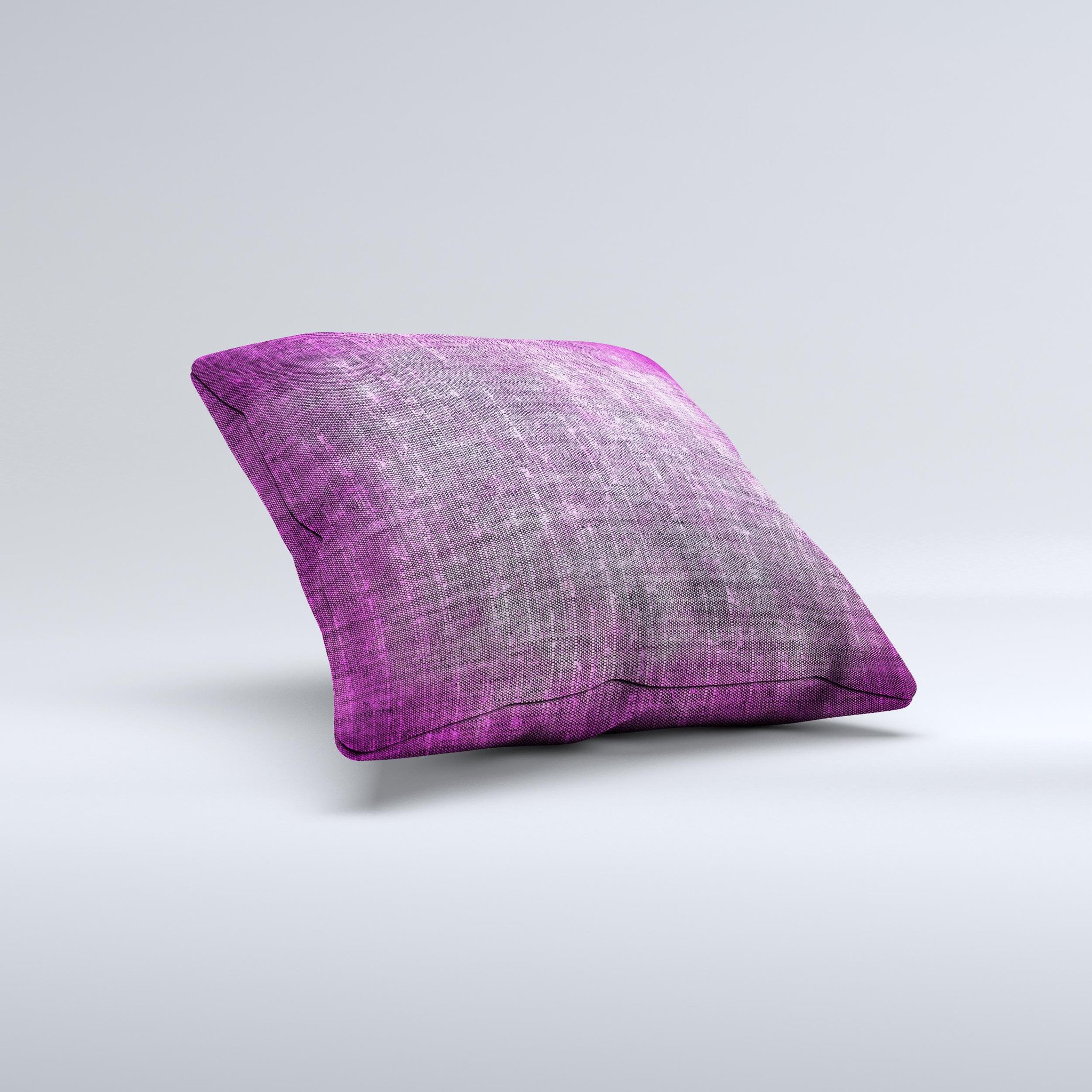 Grunge Dark Pink Texture Ink-Fuzed Decorative Throw Pillow showcasing a unique textured design with rich dark pink hues, handcrafted in Virginia.
