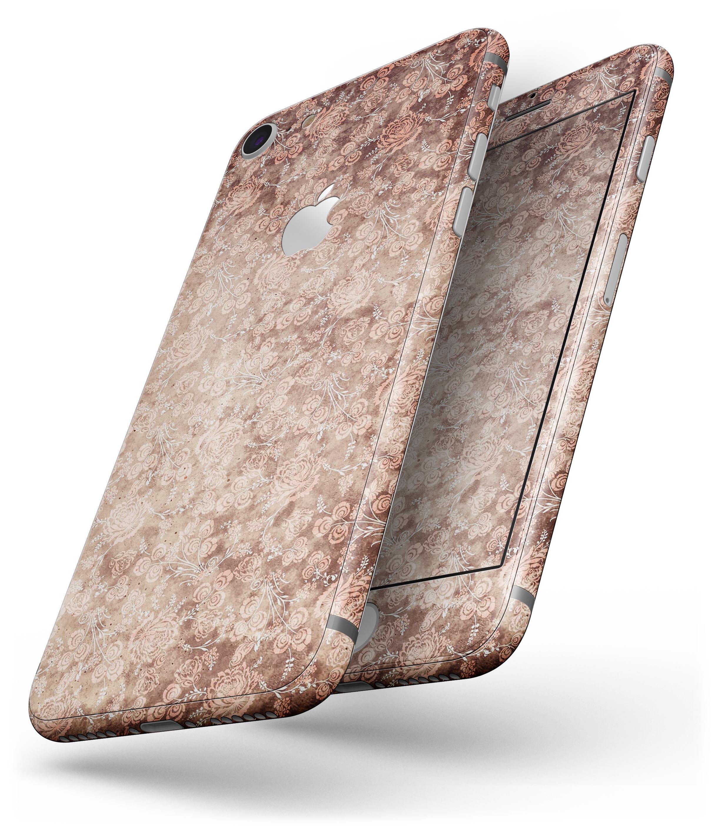 Grunge Floral Abstract Pattern skin for iPhone 8 and 8 Plus, showcasing vibrant floral designs on a sleek vinyl surface.