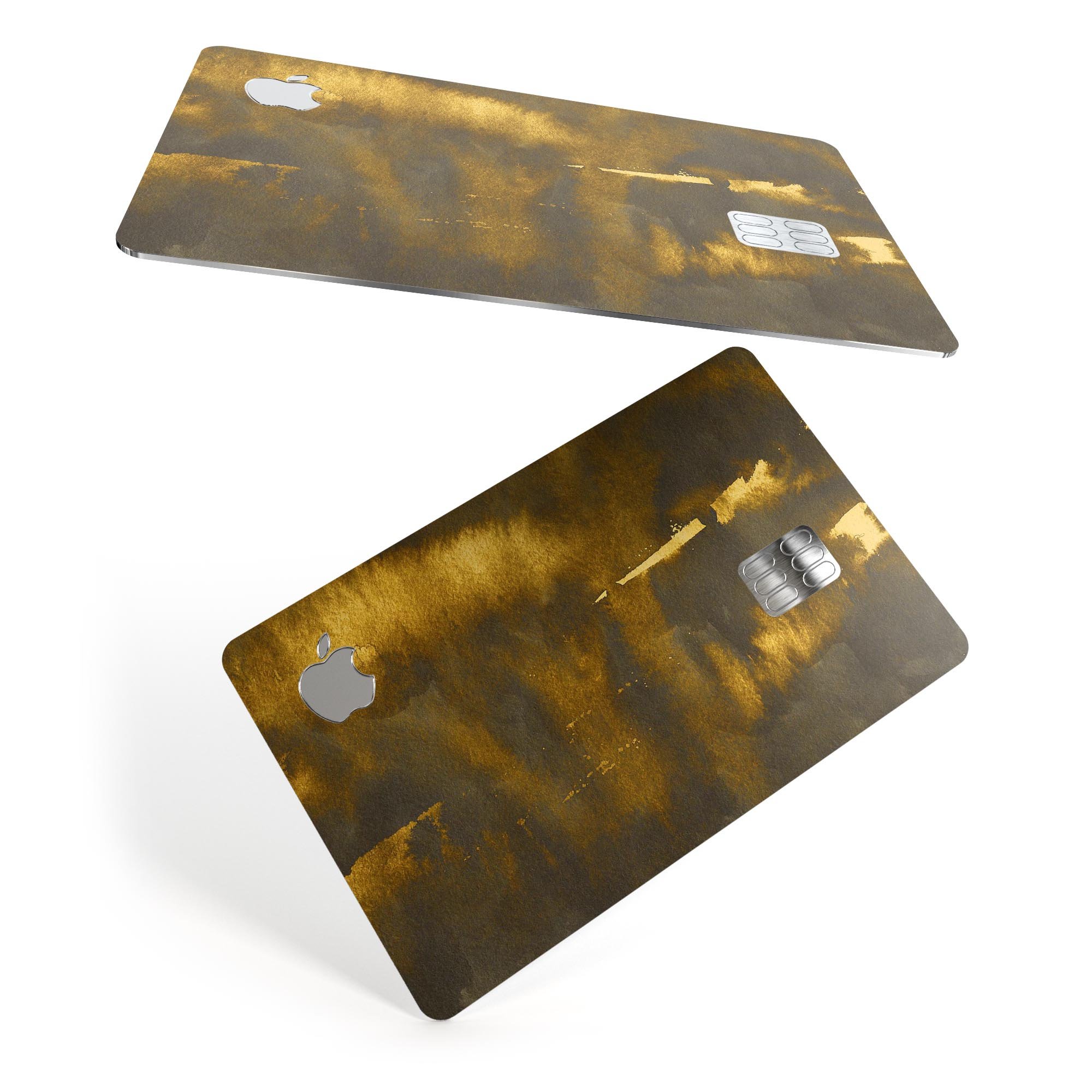 Grunge Golden Hour skin kit for Apple Card, showcasing premium vinyl design with ultra-gloss finish.