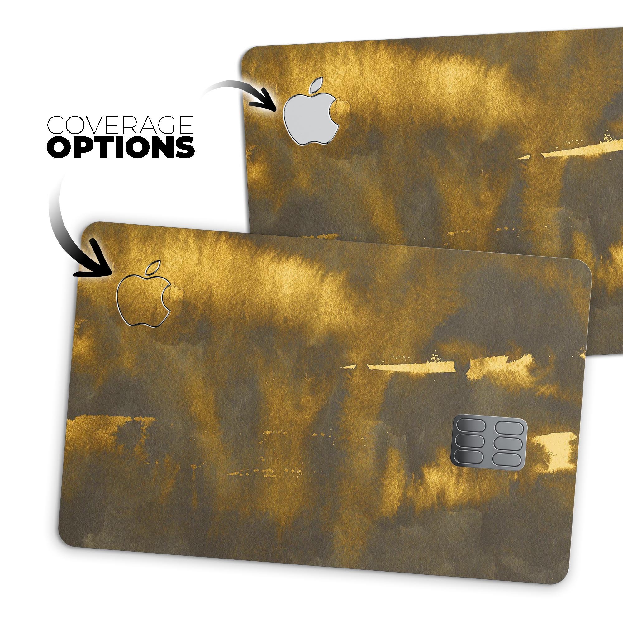 Grunge Golden Hour skin kit for Apple Card, showcasing premium vinyl design with ultra-gloss finish.